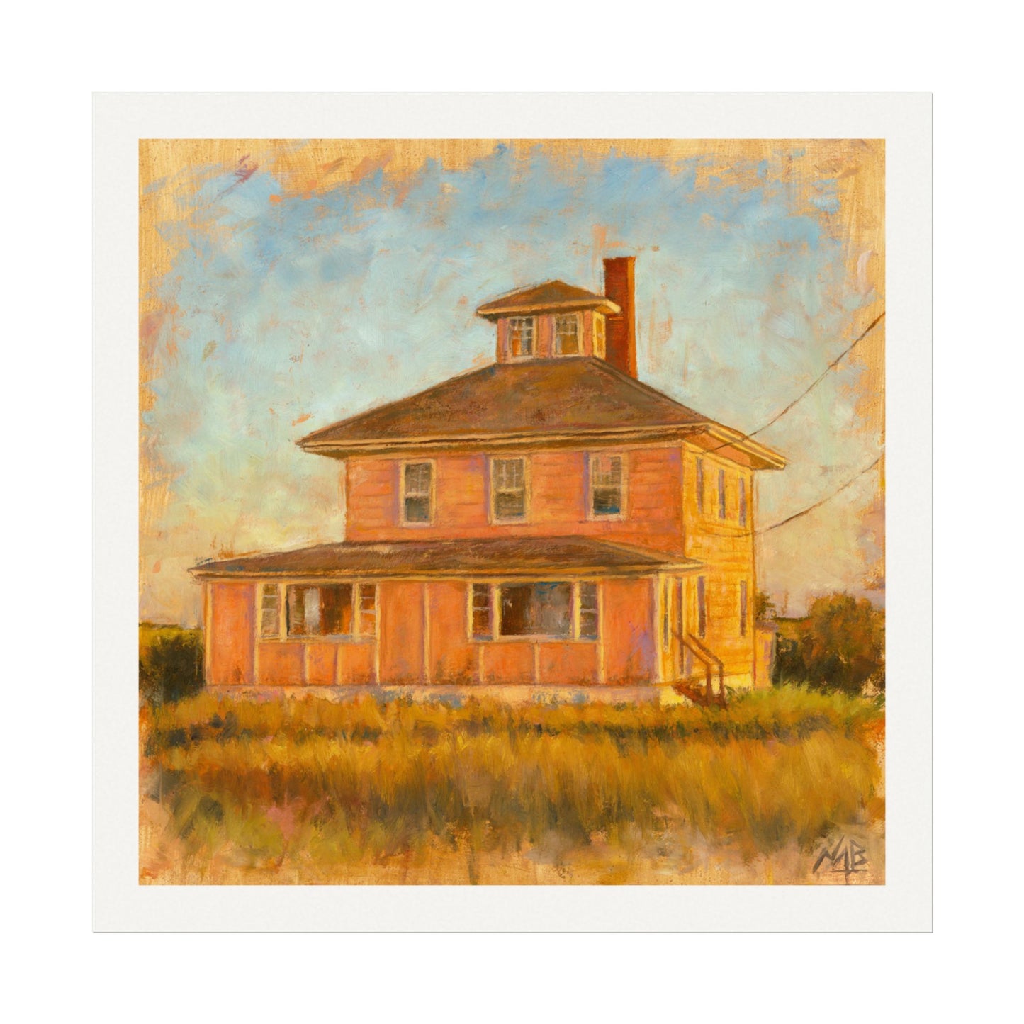 PINK HOUSE // Art Print 18x18