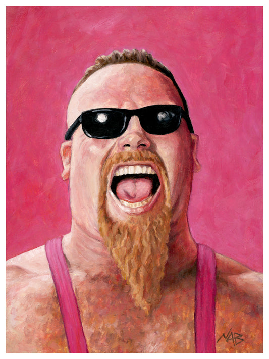 JIM “THE ANVIL” NEIDHART // Oil on Paper - 9”x12” *ORIGINAL PAINTING*