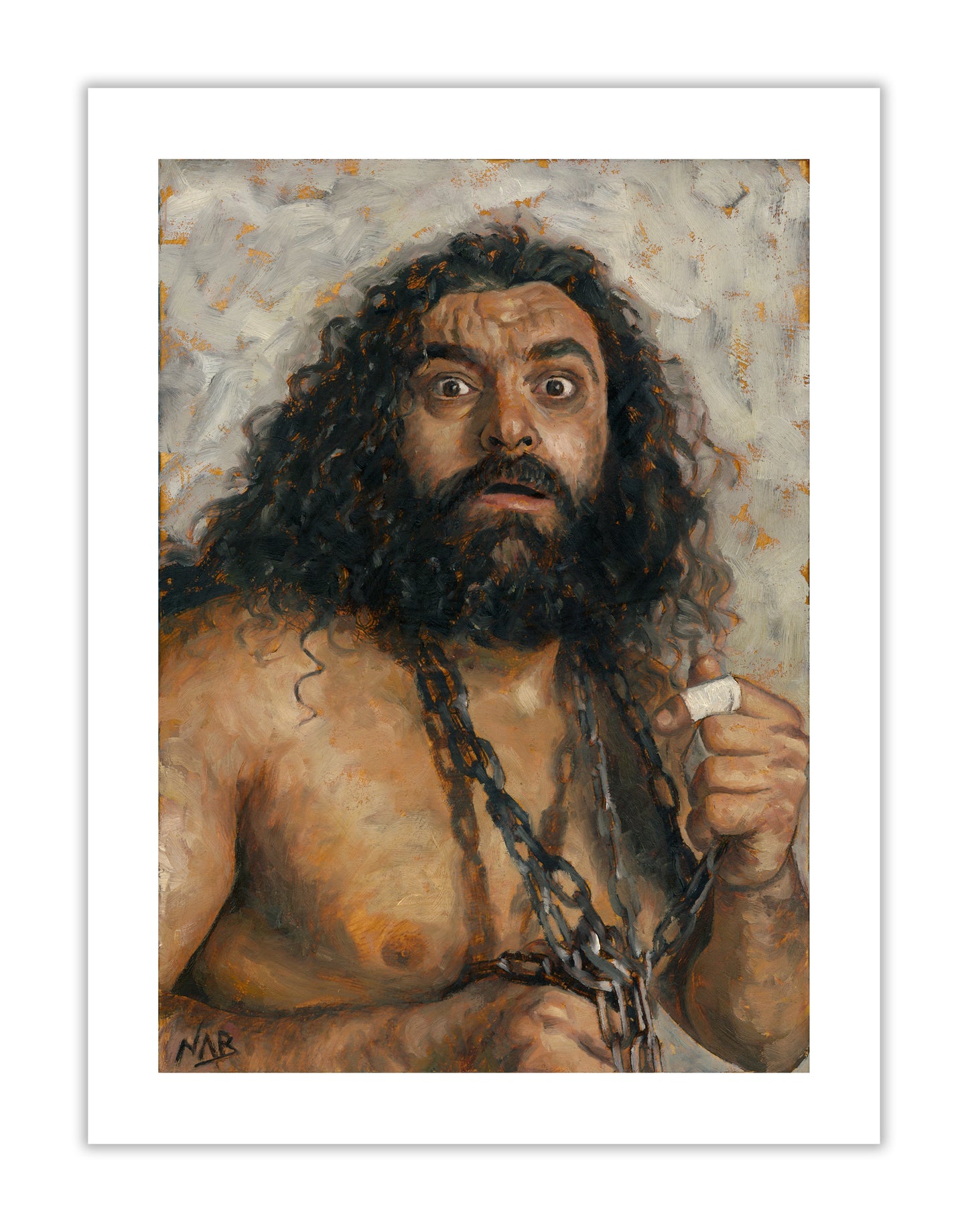BRUISER BRODY // Oil on Paper - 9”x12” *ORIGINAL PAINTING*