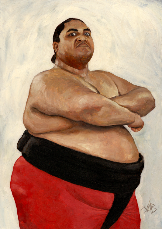 YOKOZUNA // Oil on Paper - 9”x12” *ORIGINAL PAINTING*