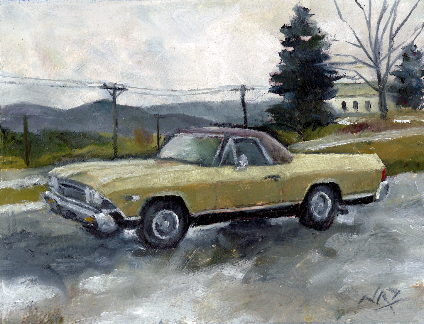 1968 CHEVY EL CAMINO // Oil Painting