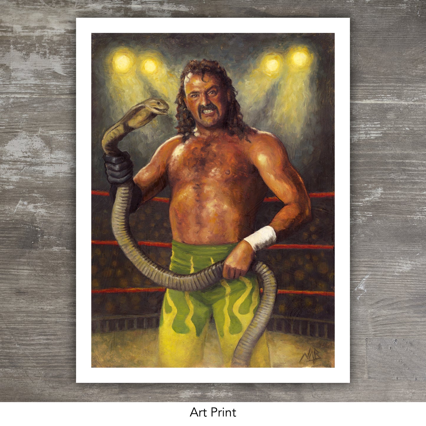 JAKE "THE SNAKE" ROBERTS // Oil Painting