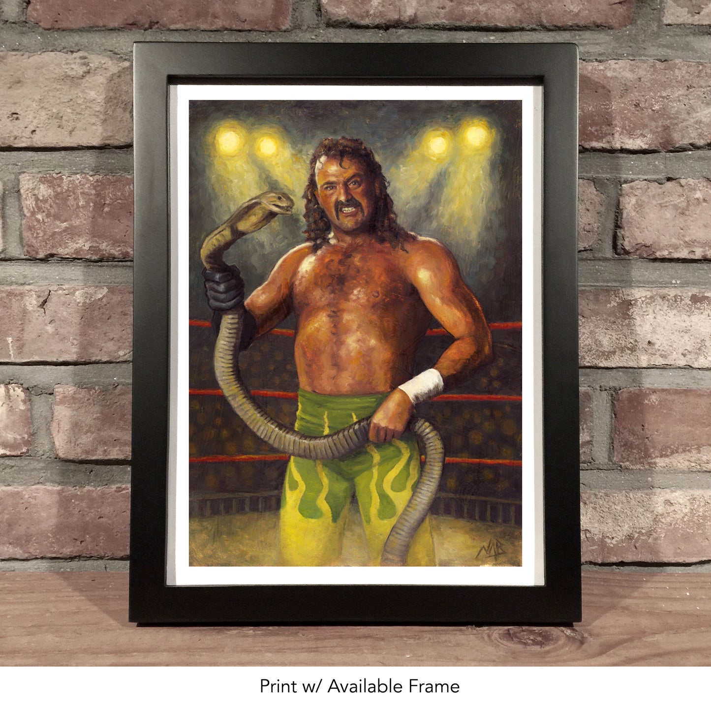 JAKE "THE SNAKE" ROBERTS // Oil Painting