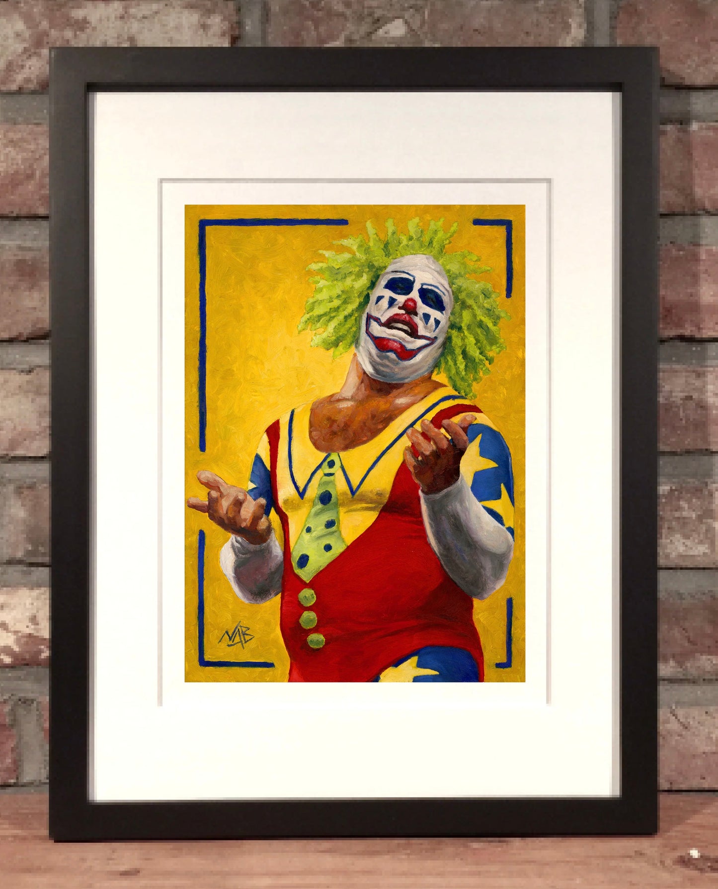 DOINK THE CLOWN // Oil on Paper - 9”x12” *ORIGINAL PAINTING*