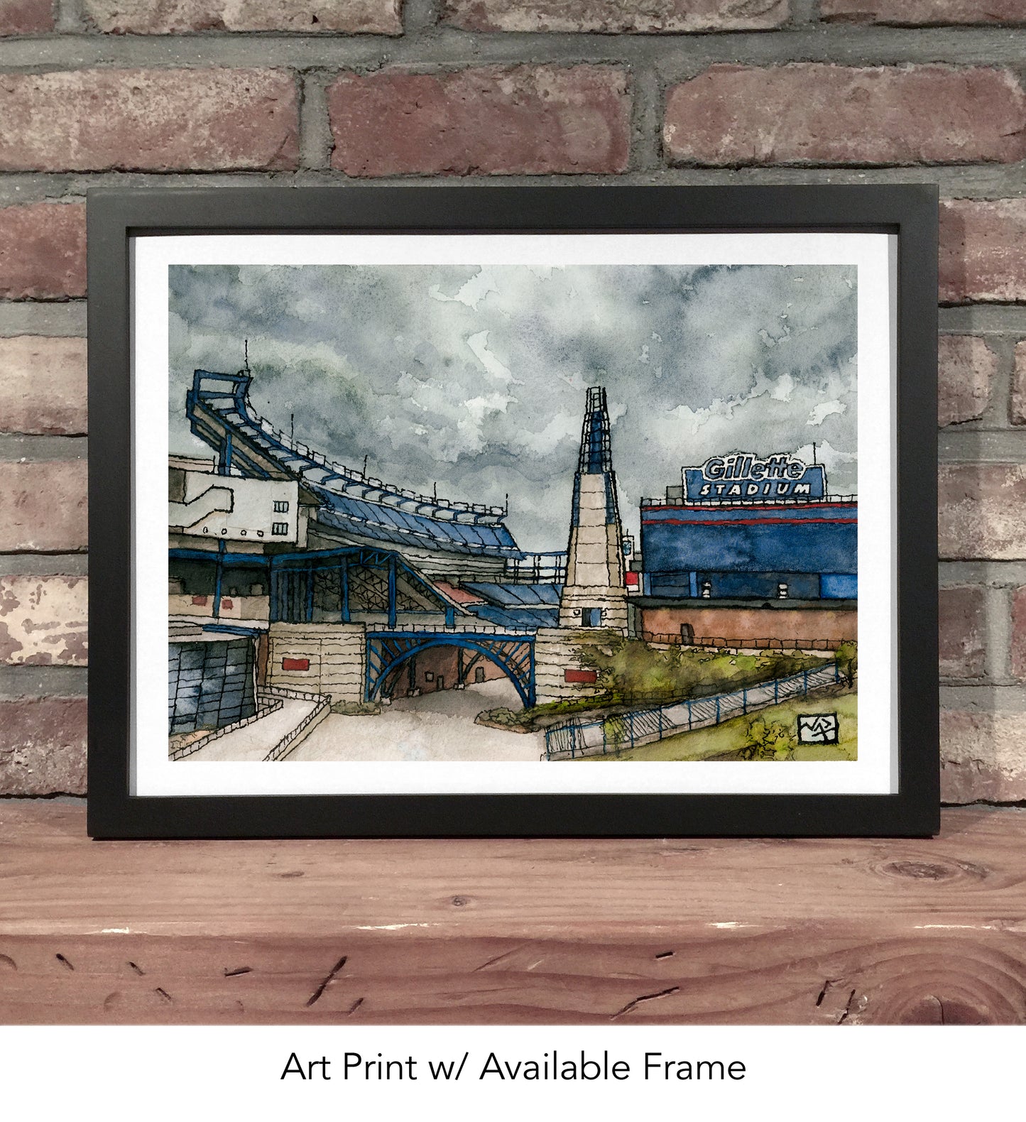 GILLETTE STADIUM // Ink & Watercolor