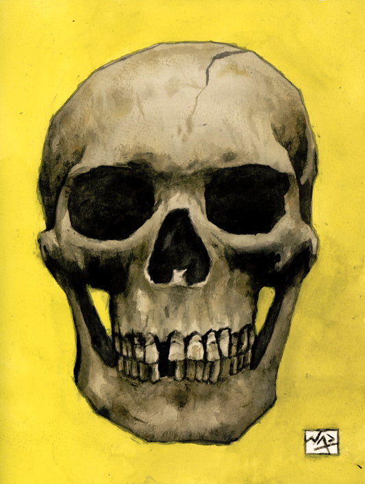 SKULL YELLOW // Gouache