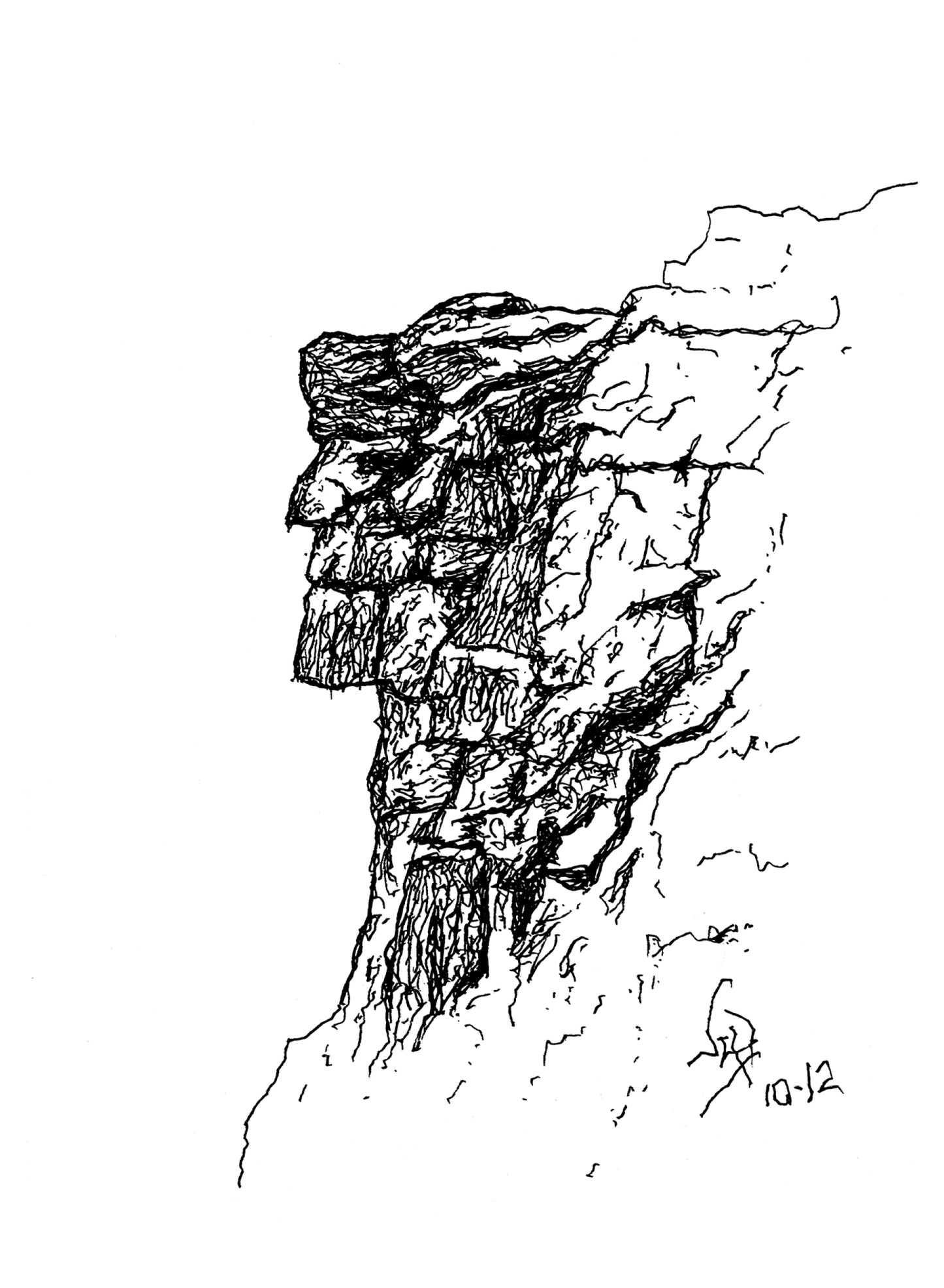 OLD MAN in the MOUNTAIN // Pen & Ink