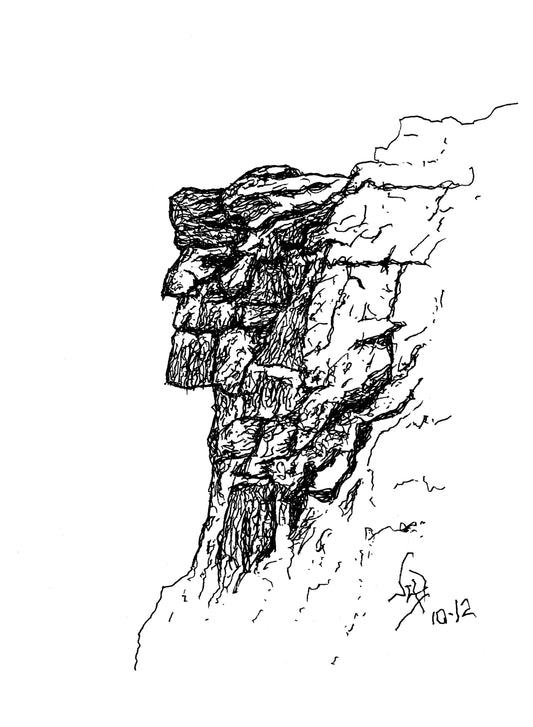 OLD MAN in the MOUNTAIN // Pen & Ink