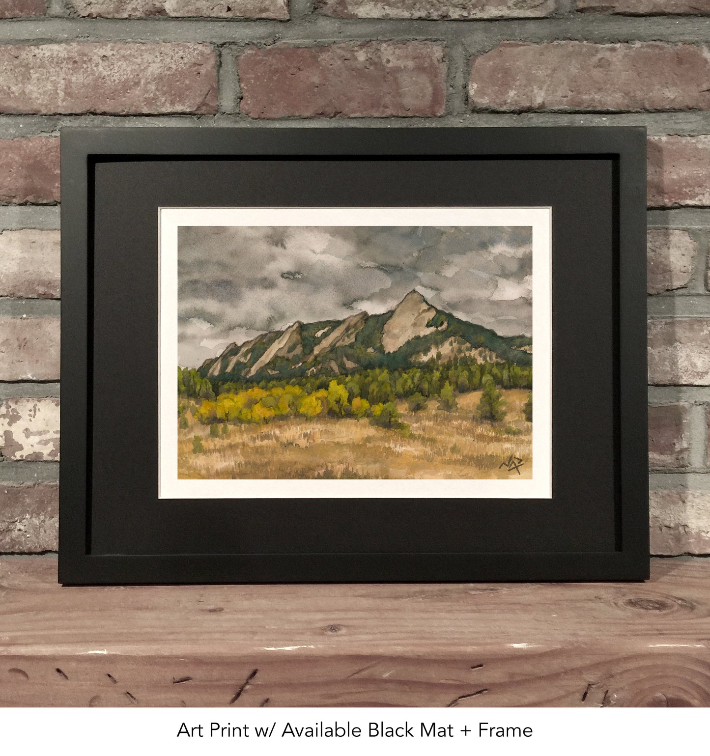 BOULDER FLATIRONS, COLORADO // Gouache