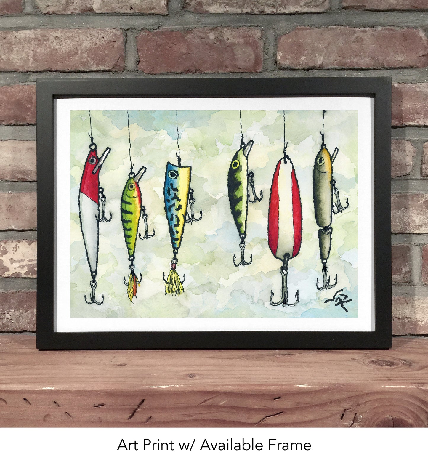 FISHING LURES // Ink & Watercolor