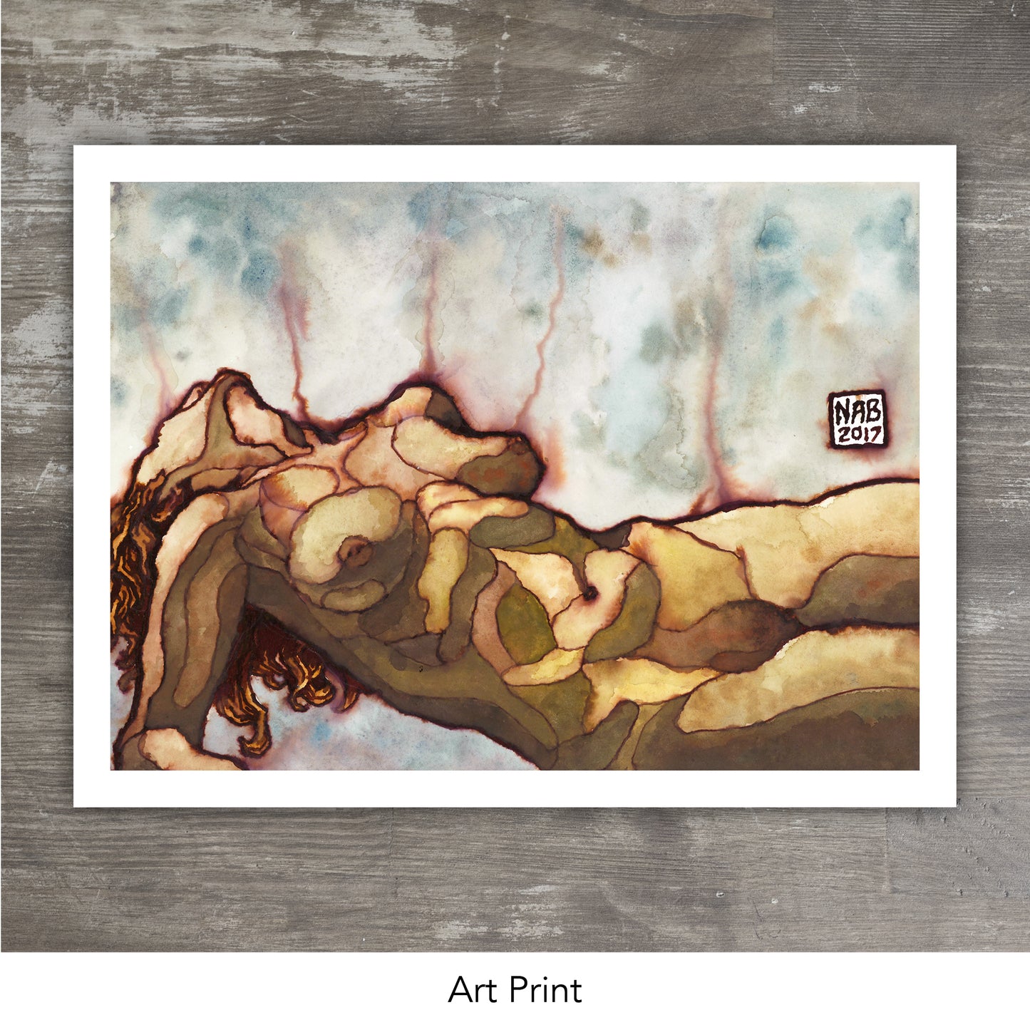 WOMAN LAYING // Ink & Gouache