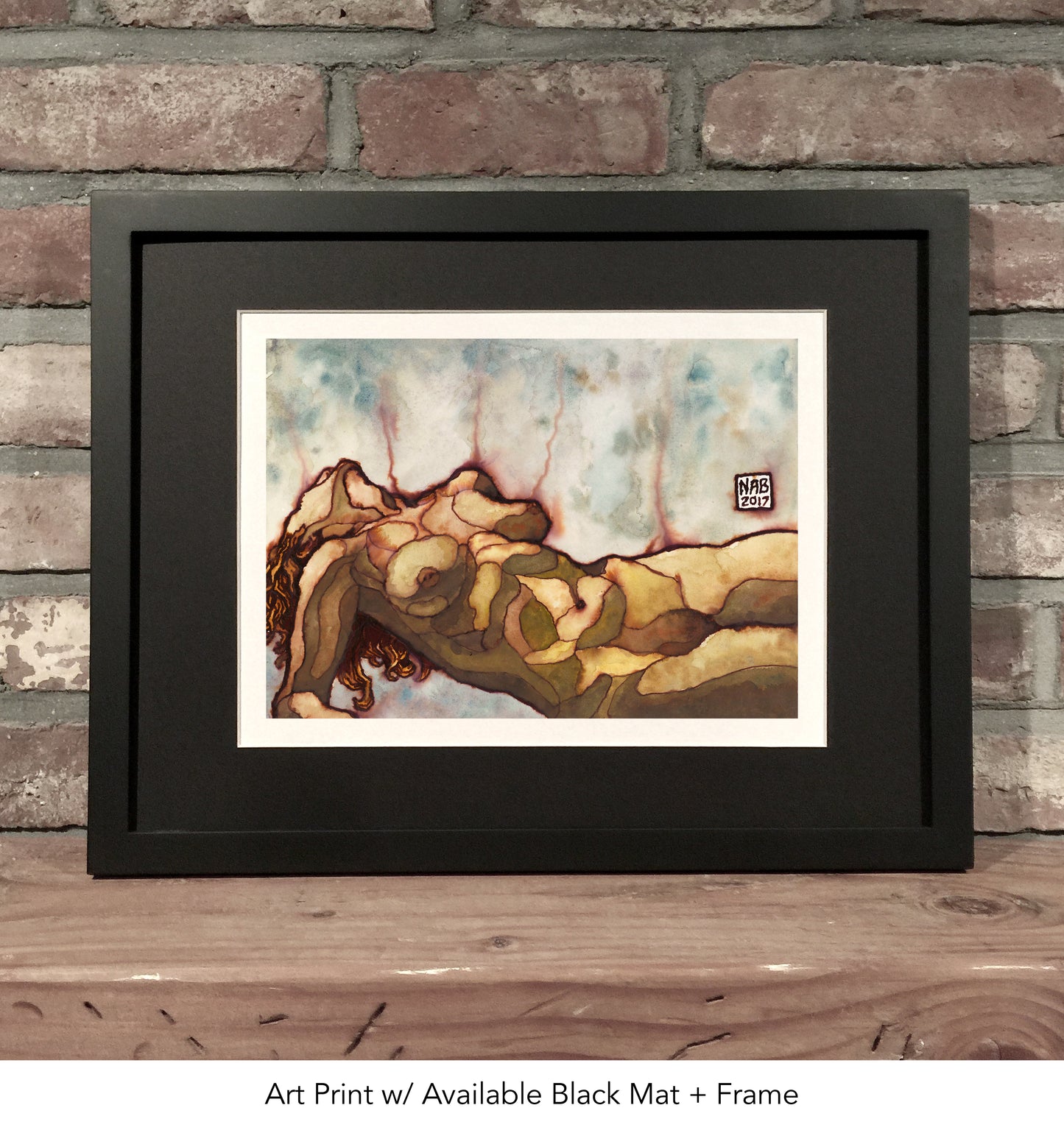 WOMAN LAYING // Ink & Gouache