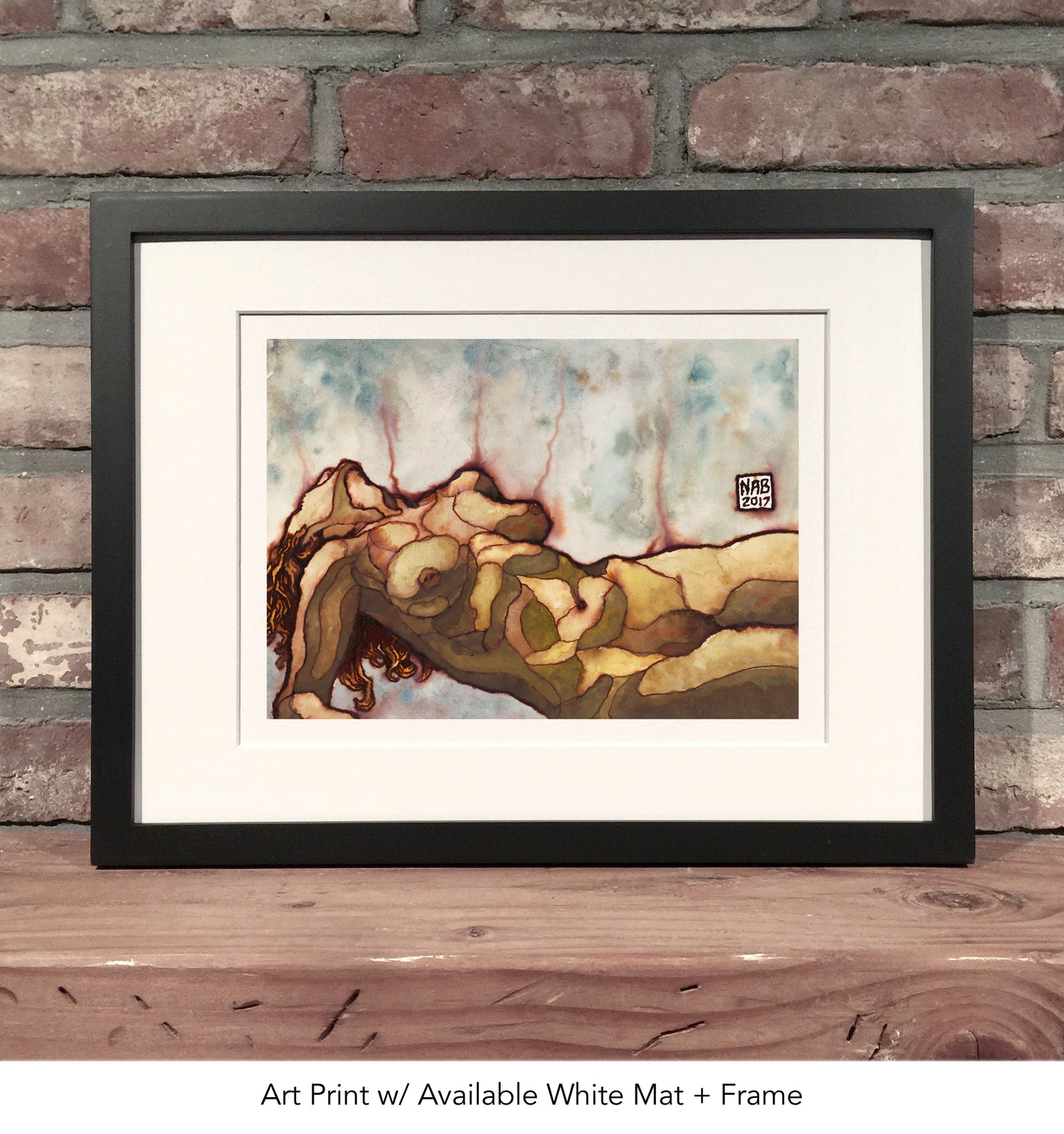 WOMAN LAYING // Ink & Gouache