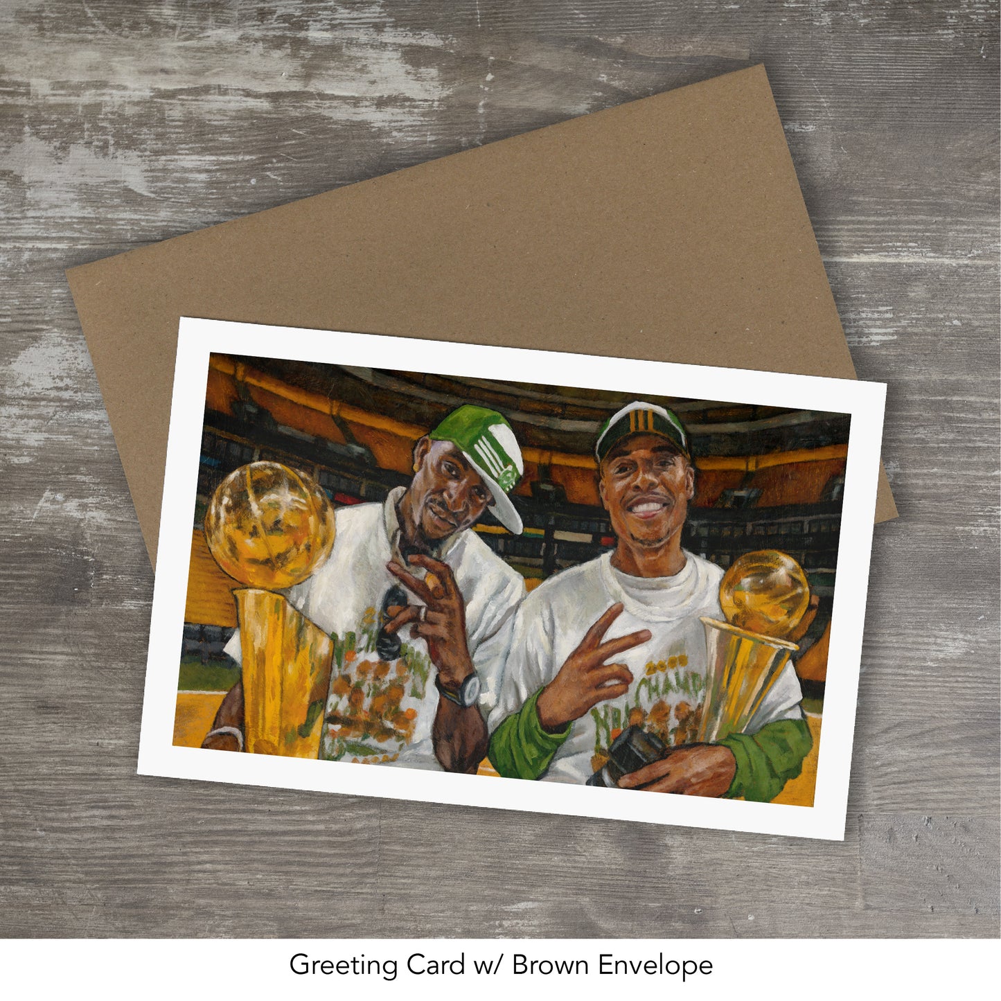 BOSTON CELTICS Kevin Garnett and Paul Pierce // Oil Painting