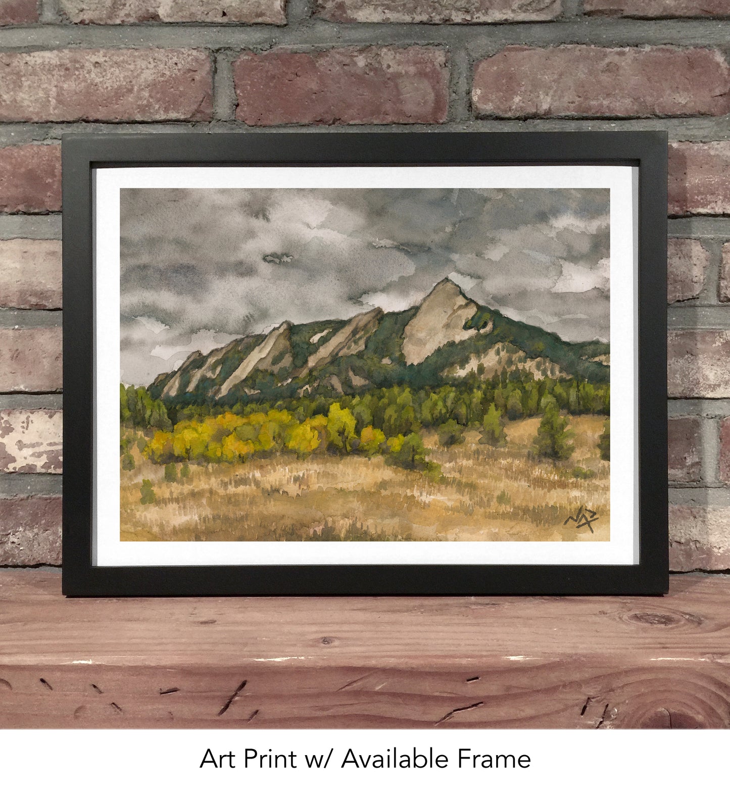 BOULDER FLATIRONS, COLORADO // Gouache
