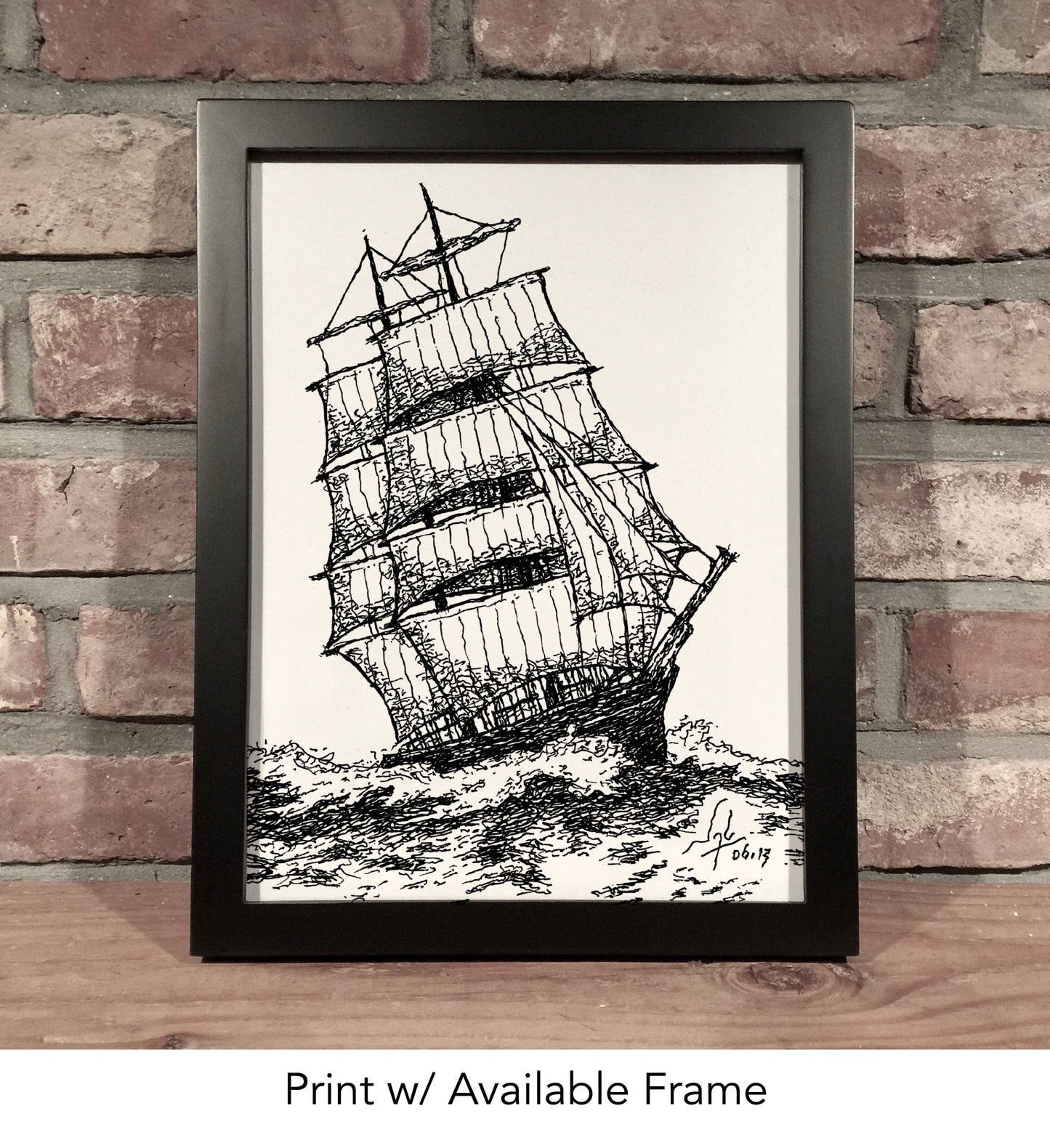 CLIPPER SHIP // Pen and Ink