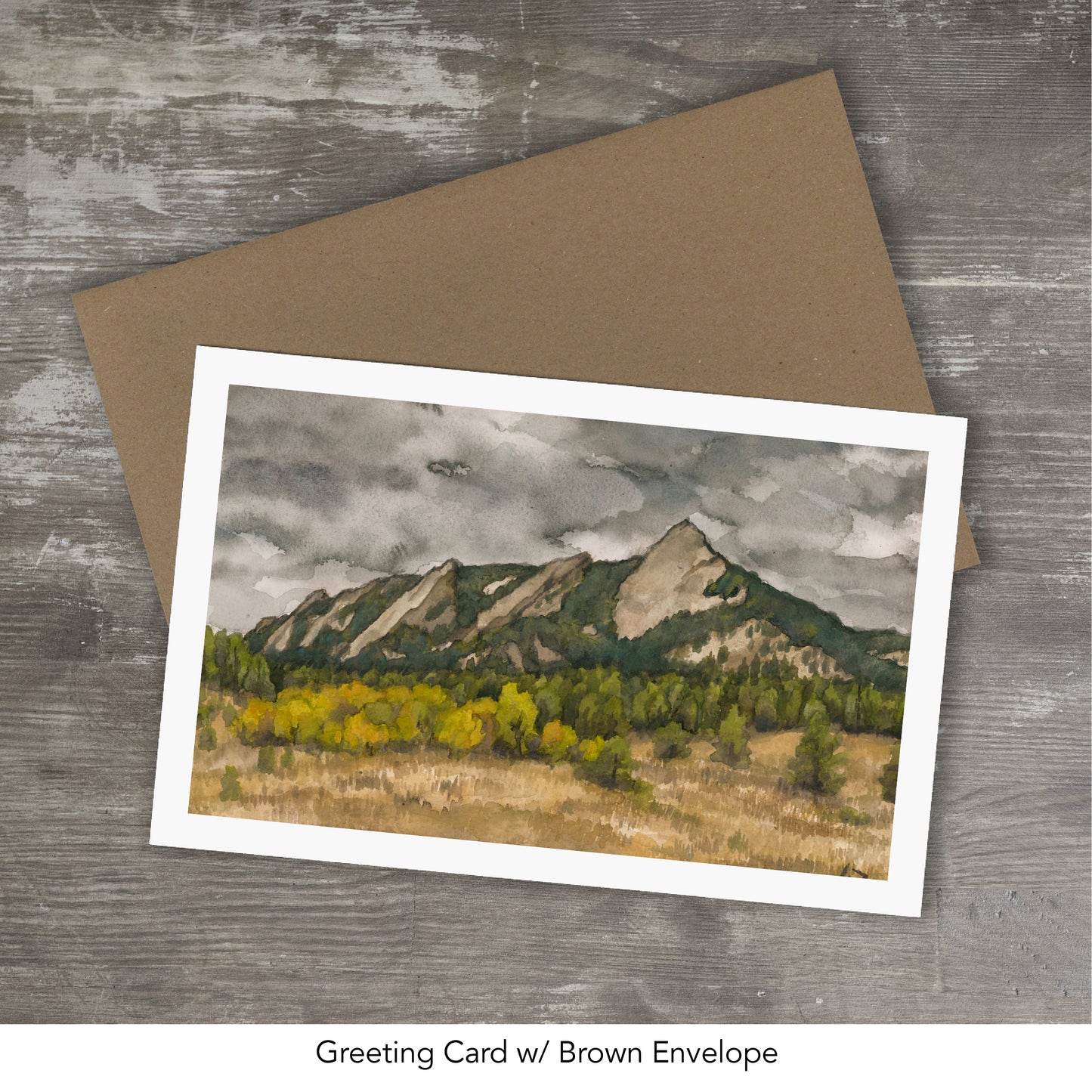 BOULDER FLATIRONS, COLORADO // Gouache