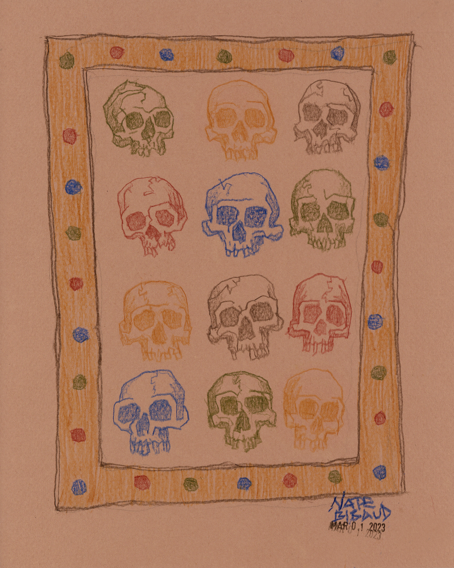 SKULLS // Colored Pencil Drawing