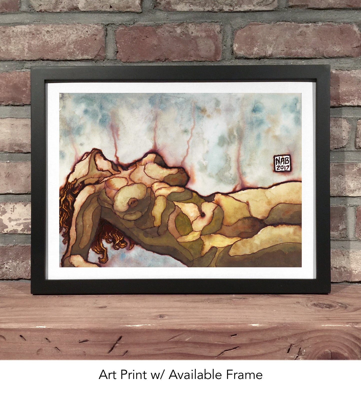 WOMAN LAYING // Ink & Gouache