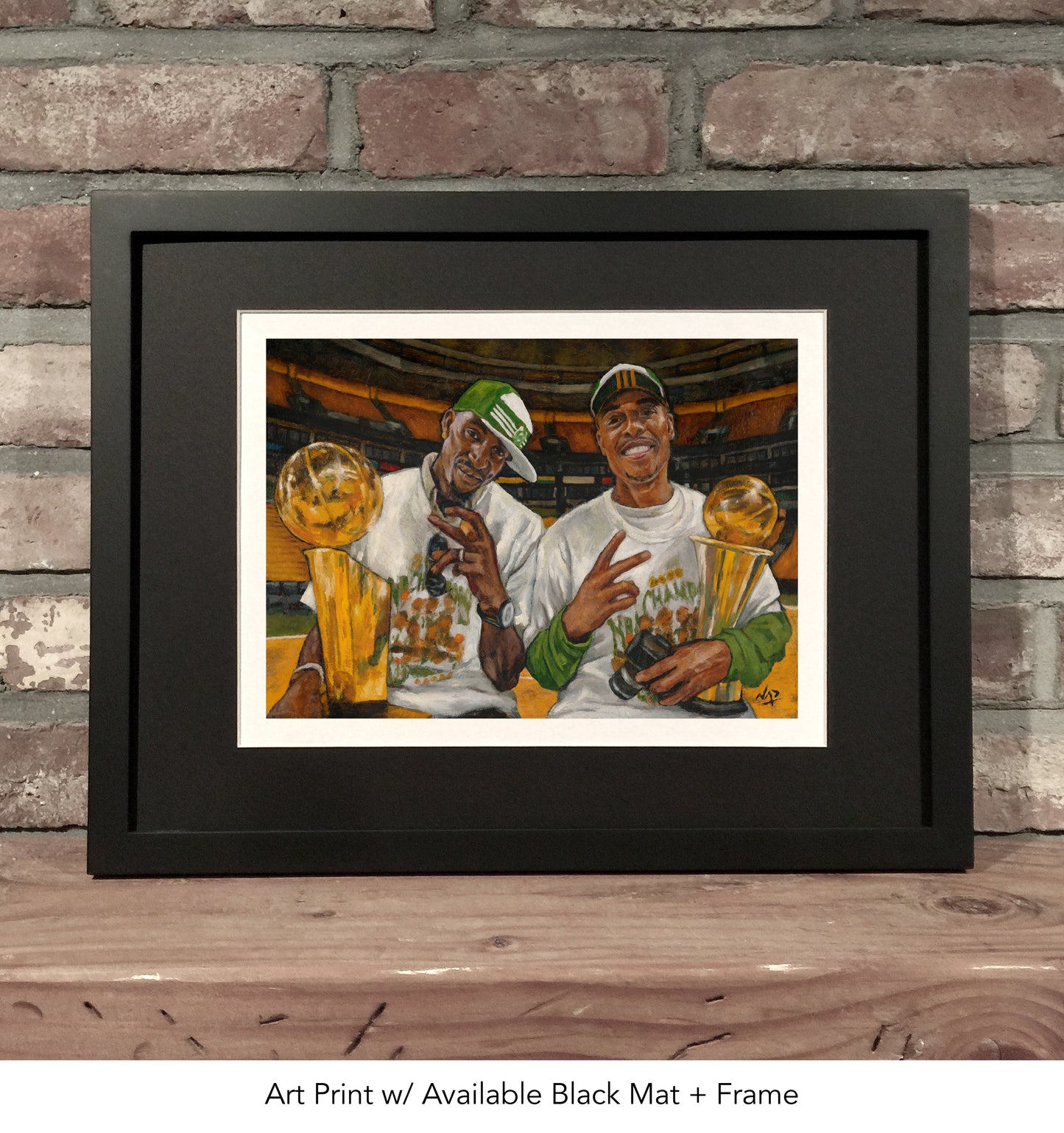 BOSTON CELTICS Kevin Garnett and Paul Pierce // Oil Painting