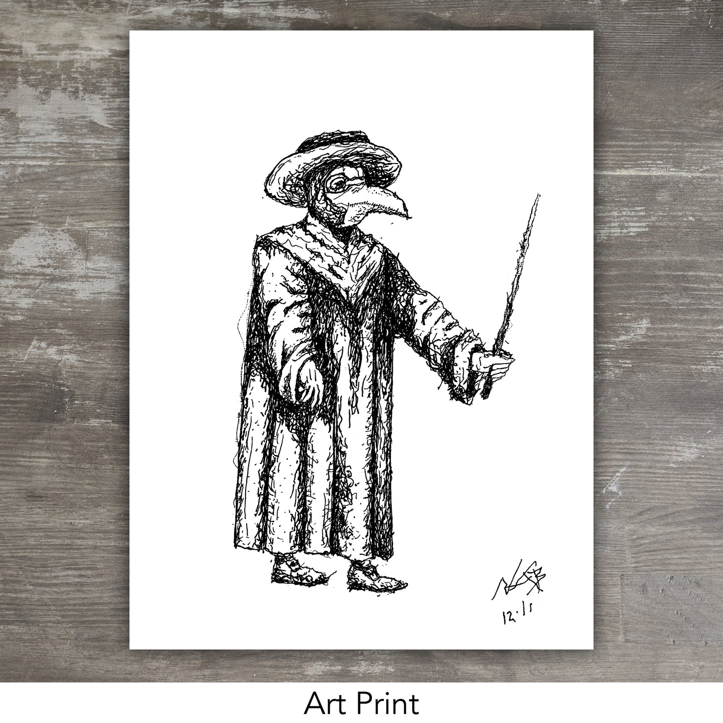 PLAGUE DOCTOR // Pen and Ink