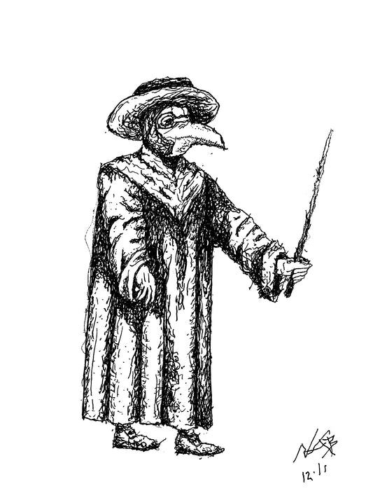 PLAGUE DOCTOR // Pen and Ink