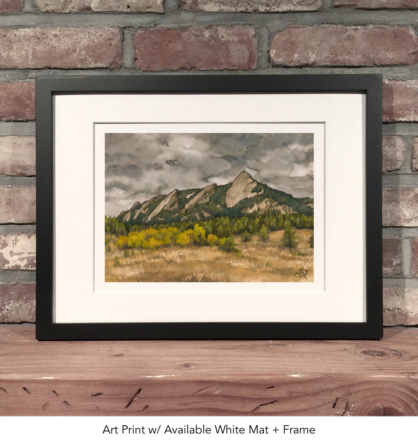 BOULDER FLATIRONS, COLORADO // Gouache