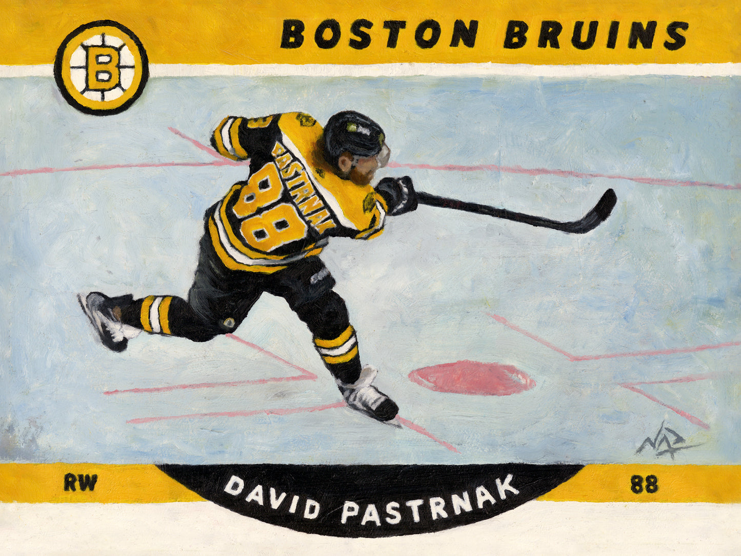 BOSTON BRUINS - David Pastrnak // Oil Painting