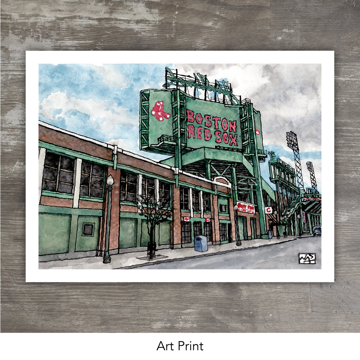 FENWAY PARK // Ink & Watercolor