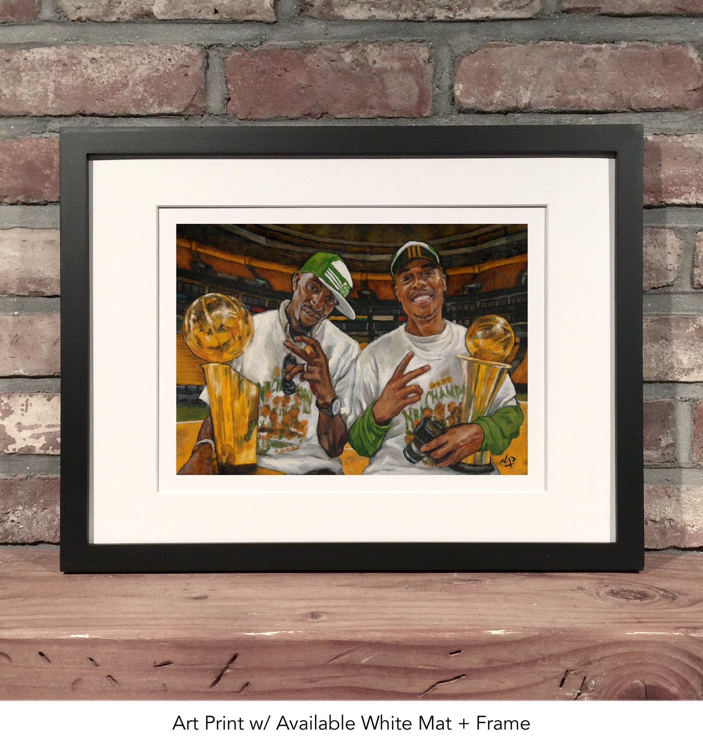 BOSTON CELTICS Kevin Garnett and Paul Pierce // Oil Painting