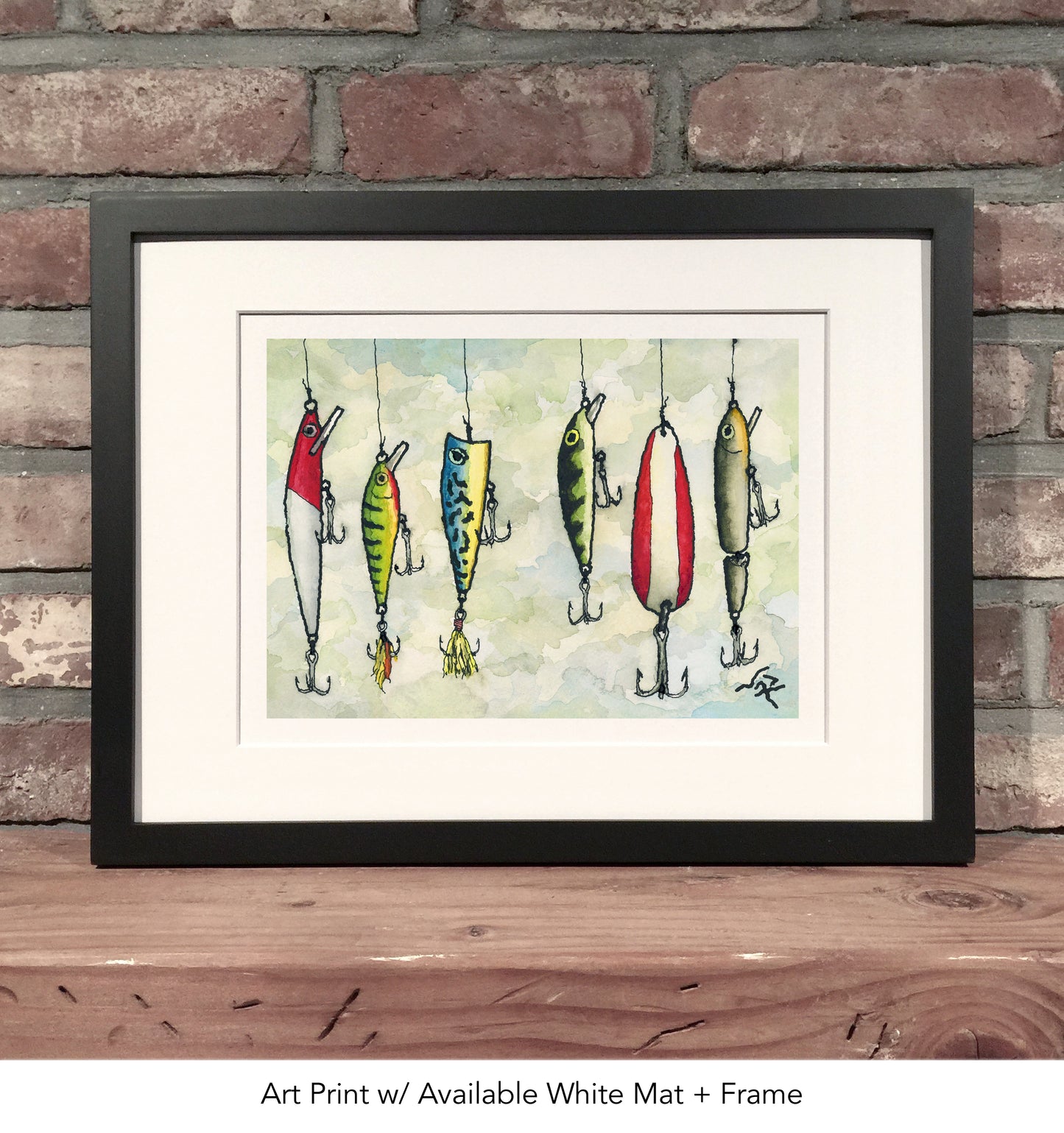 FISHING LURES // Ink & Watercolor