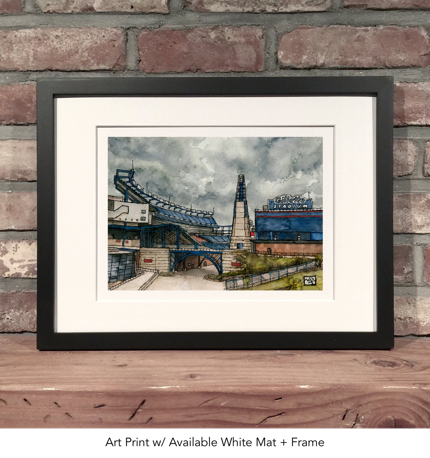 GILLETTE STADIUM // Ink & Watercolor