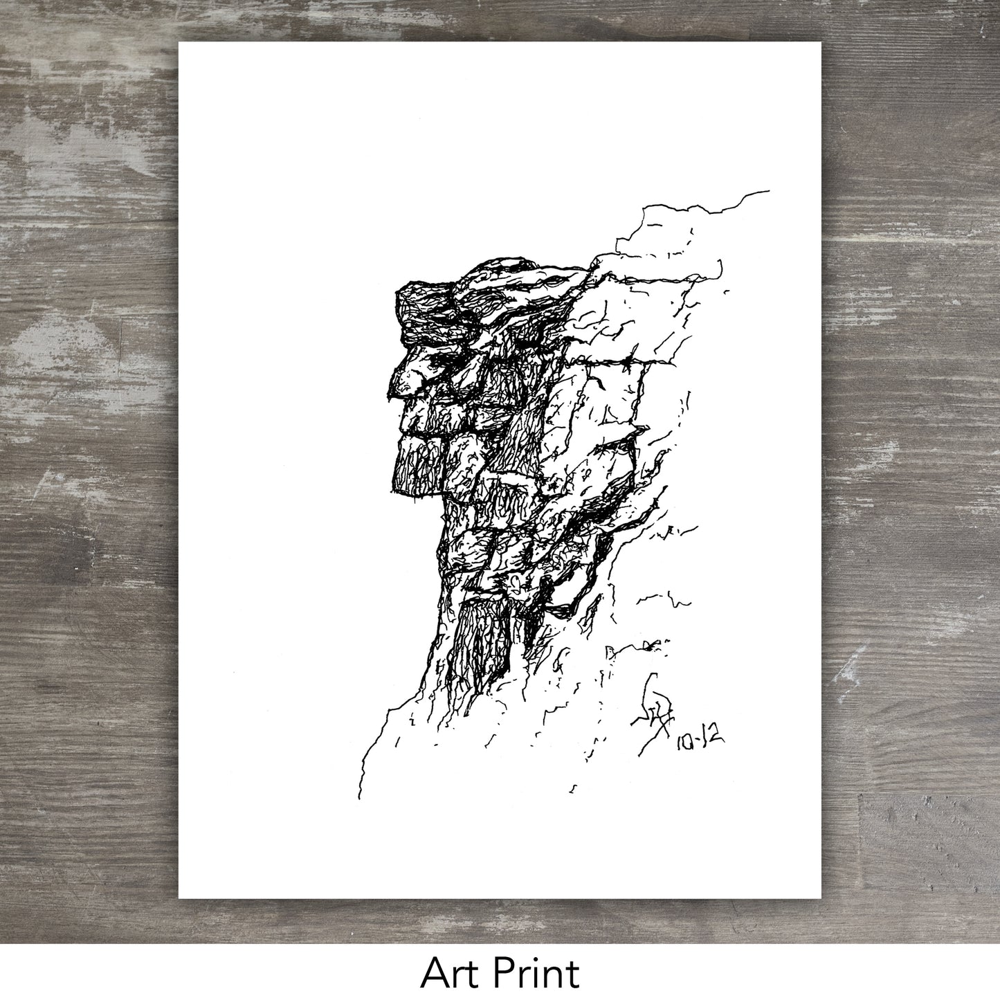 OLD MAN in the MOUNTAIN // Pen & Ink