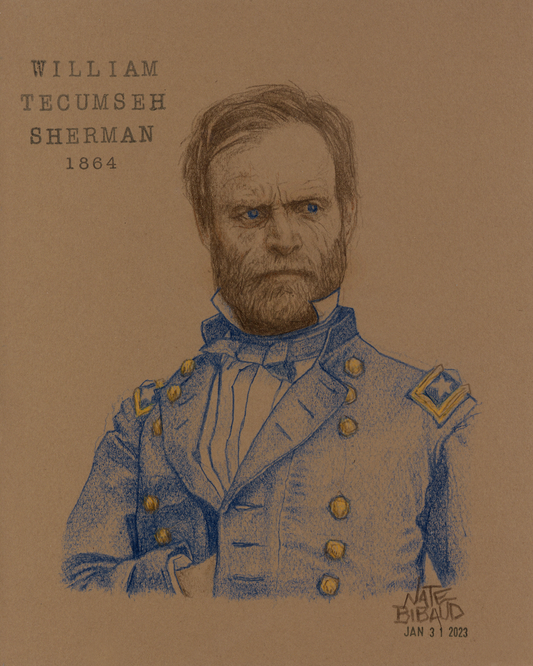 WILLIAM TECUMSEH SHERMAN // Colored Pencil Drawing