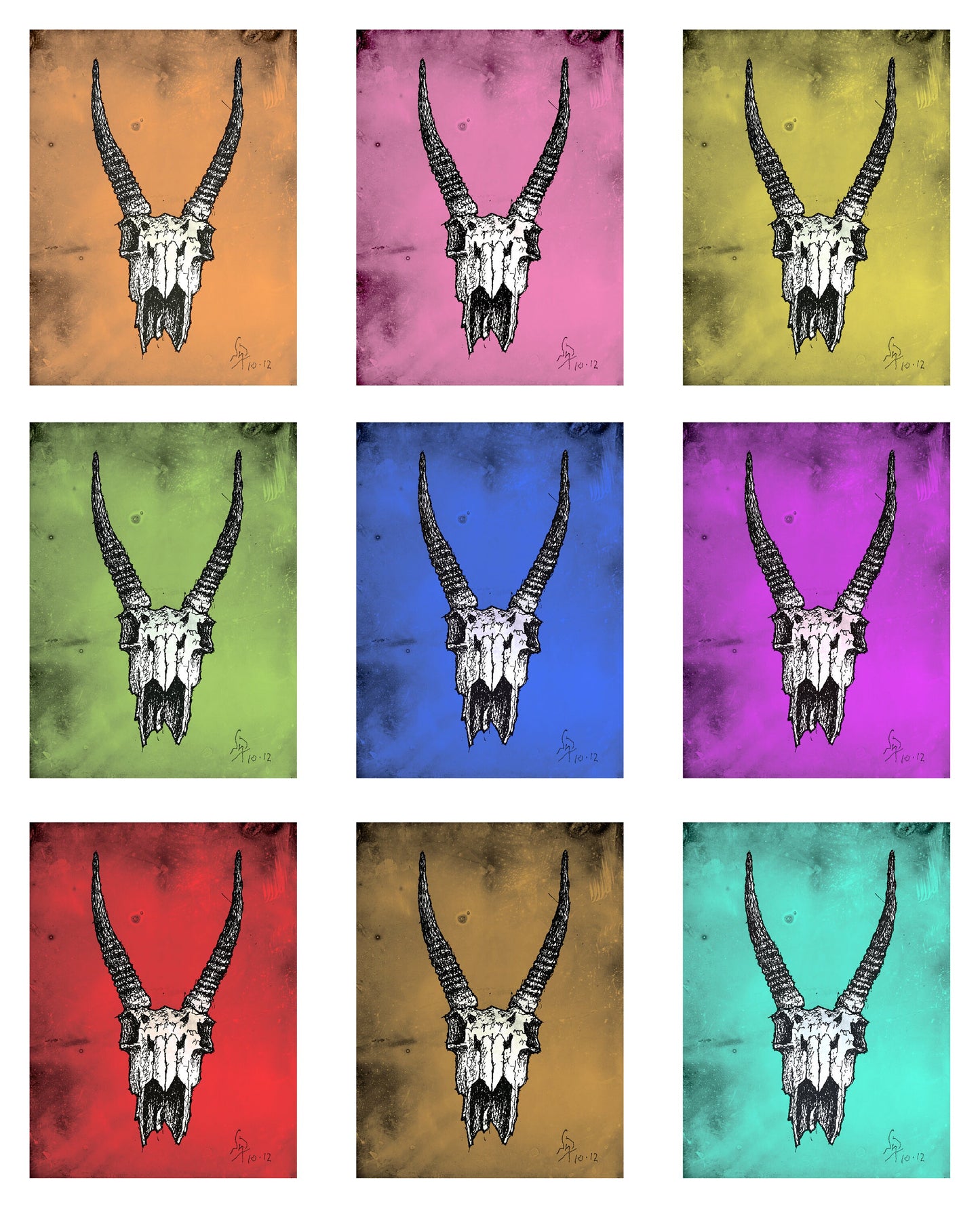 GAZELLE SKULL // Pen & Ink