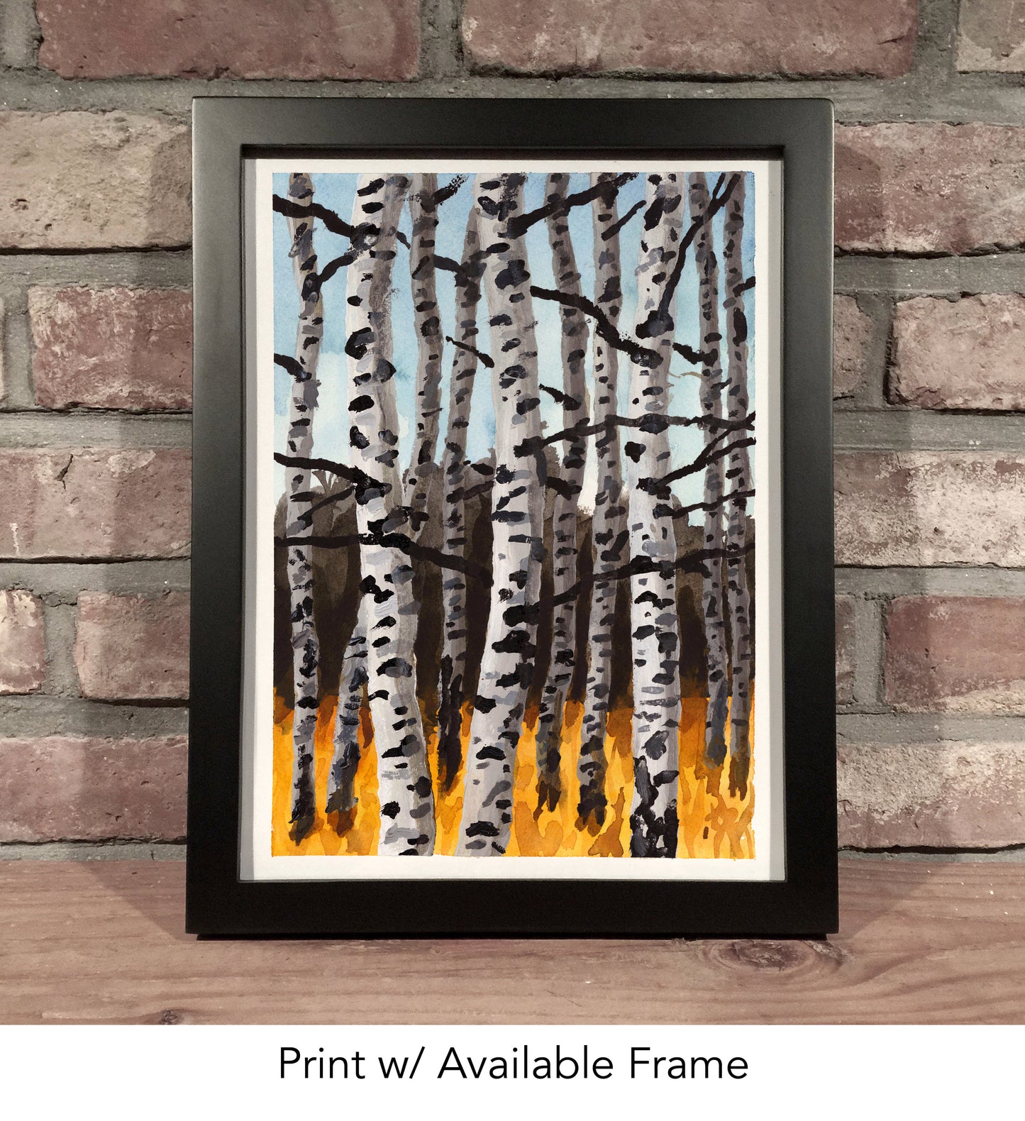 BIRCH TREES // Watercolor and Acrylic