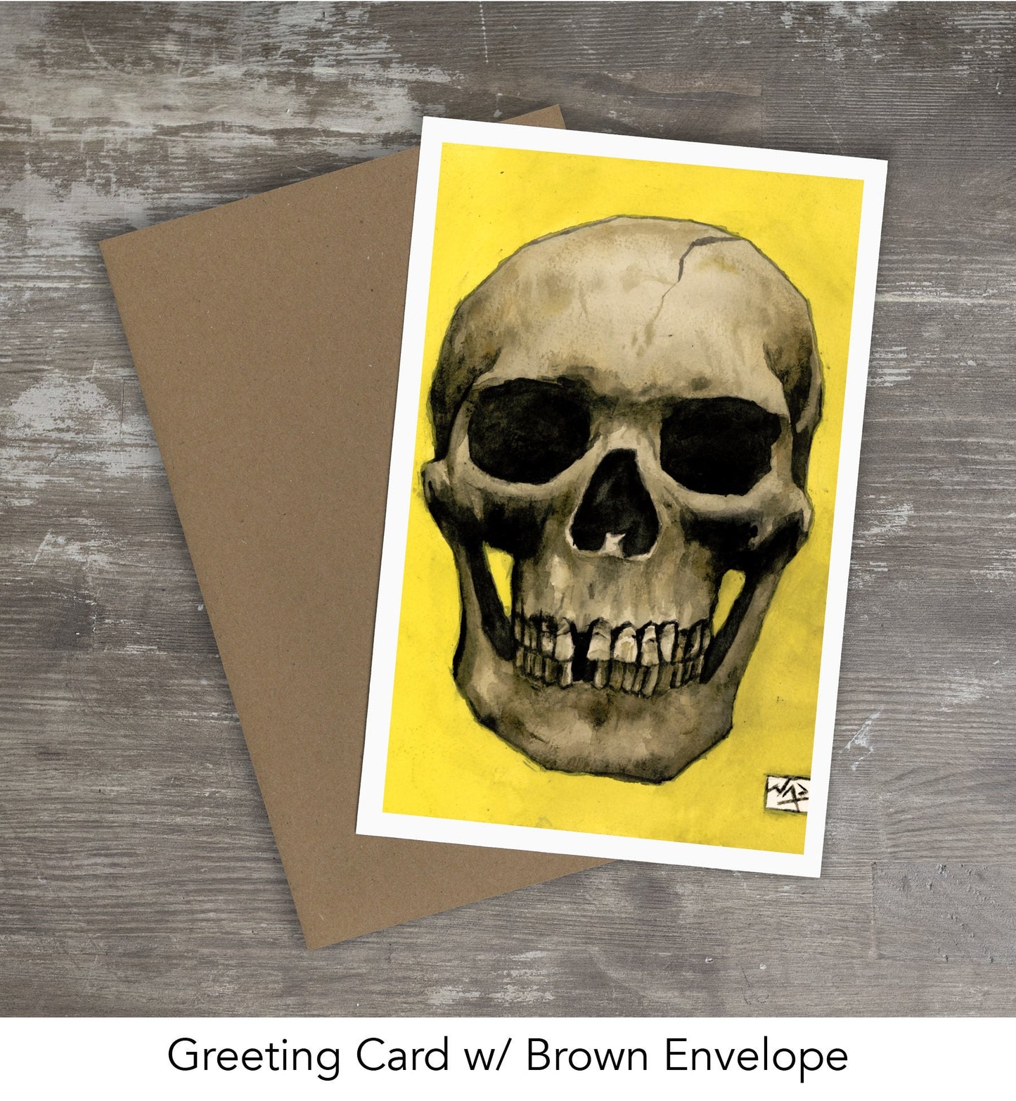 SKULL YELLOW // Gouache