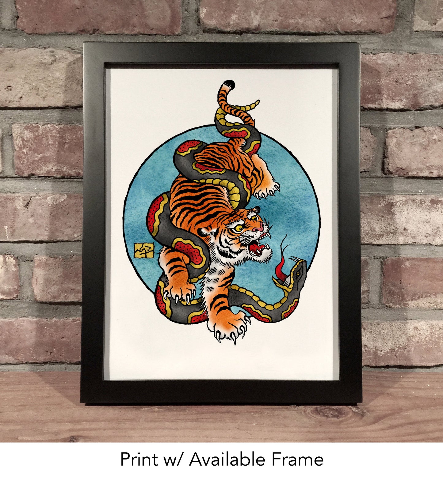 TIGER SNAKE // Digital and Watercolor