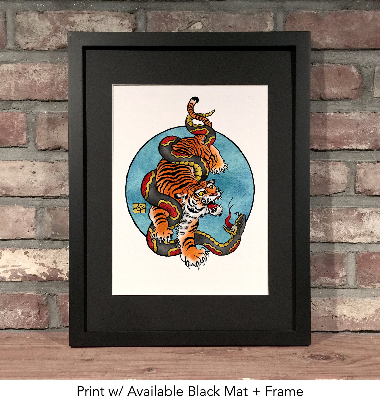 TIGER SNAKE // Digital and Watercolor