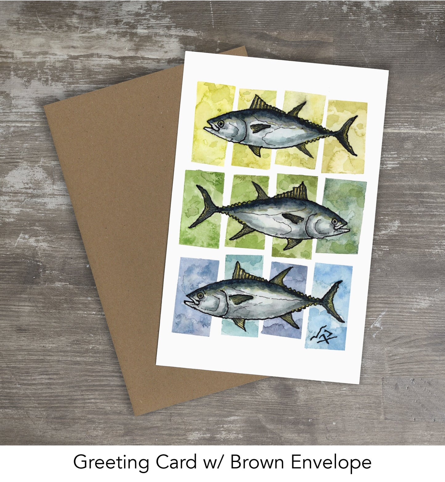 TUNA SQUARES // Ink & Watercolor