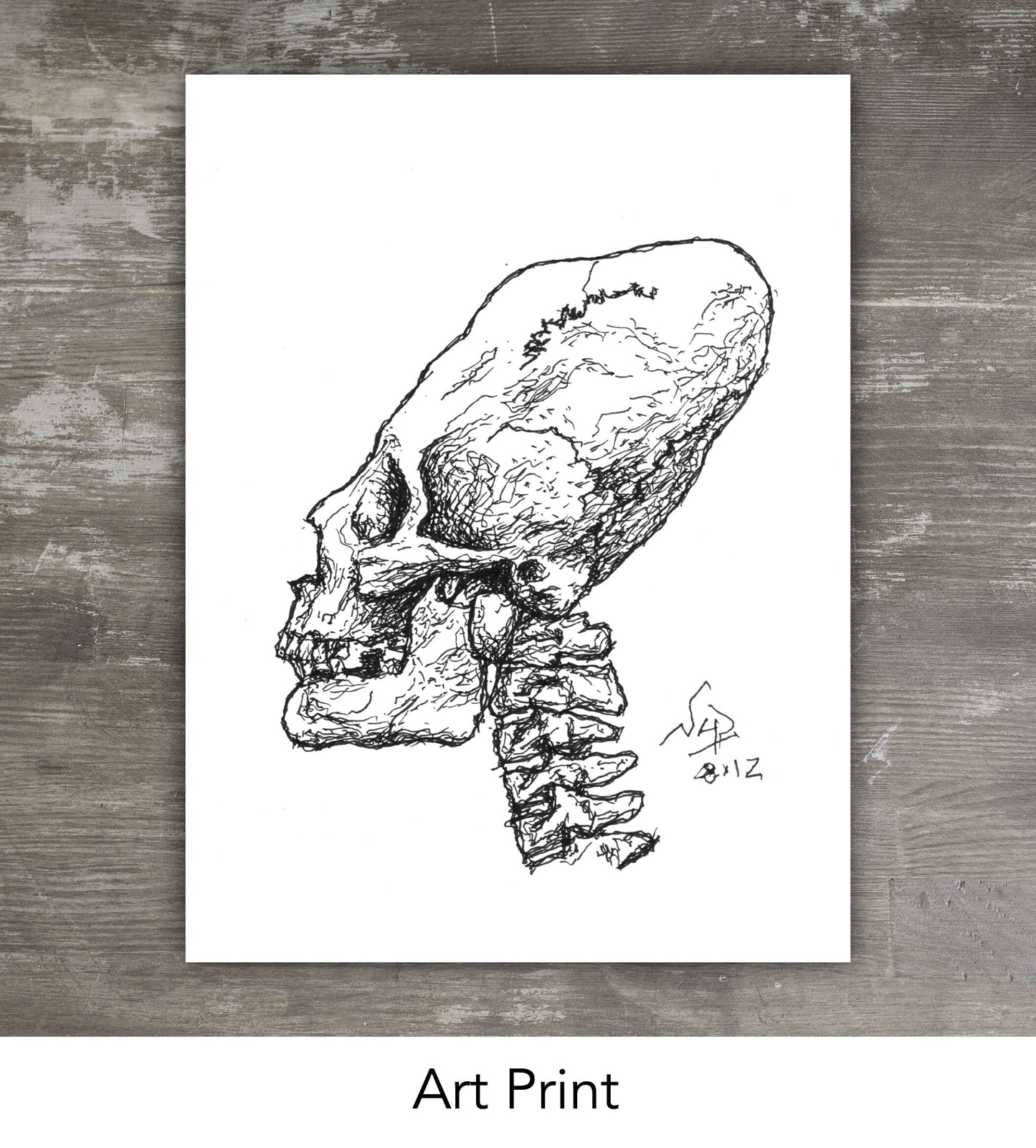 ELONGATED SKULL // Pen & Ink