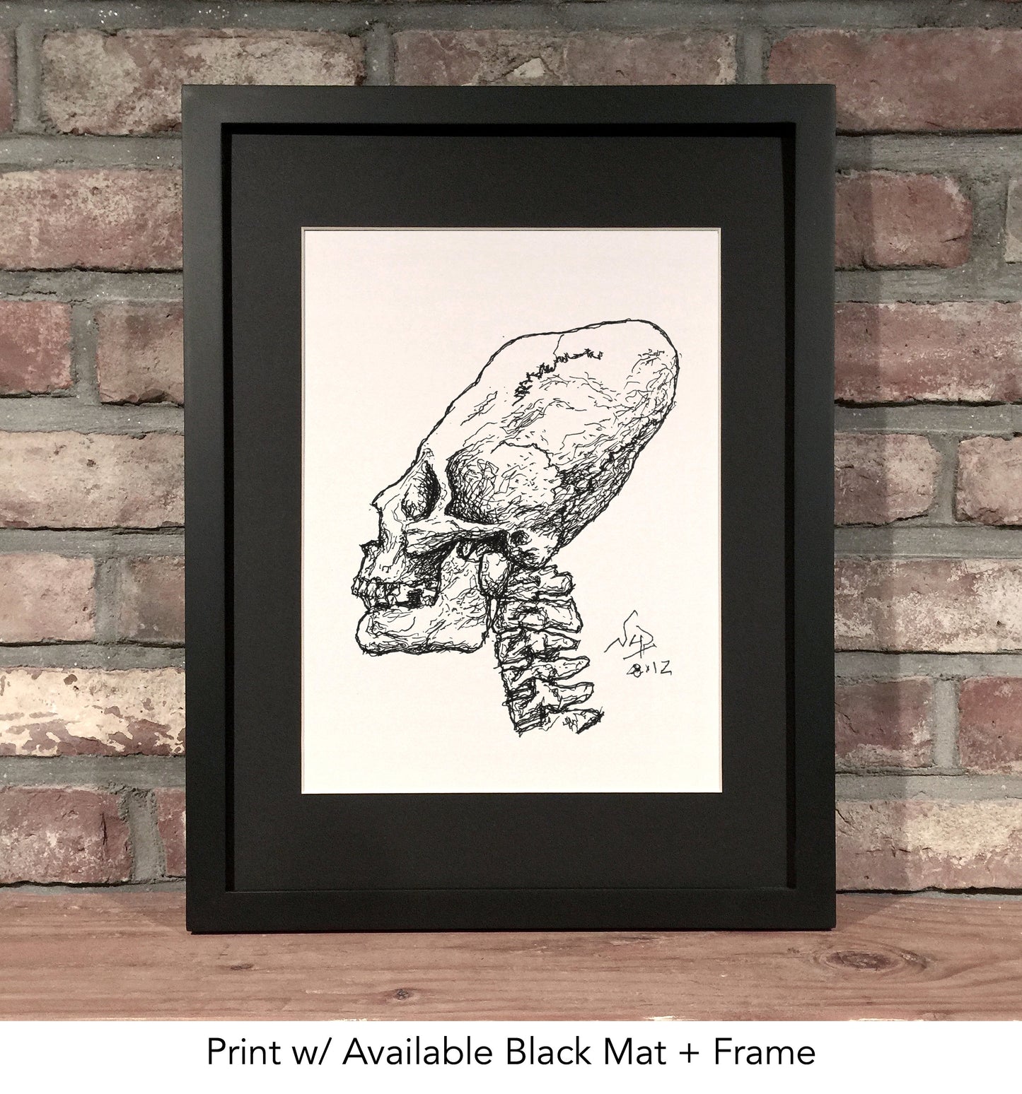 ELONGATED SKULL // Pen & Ink