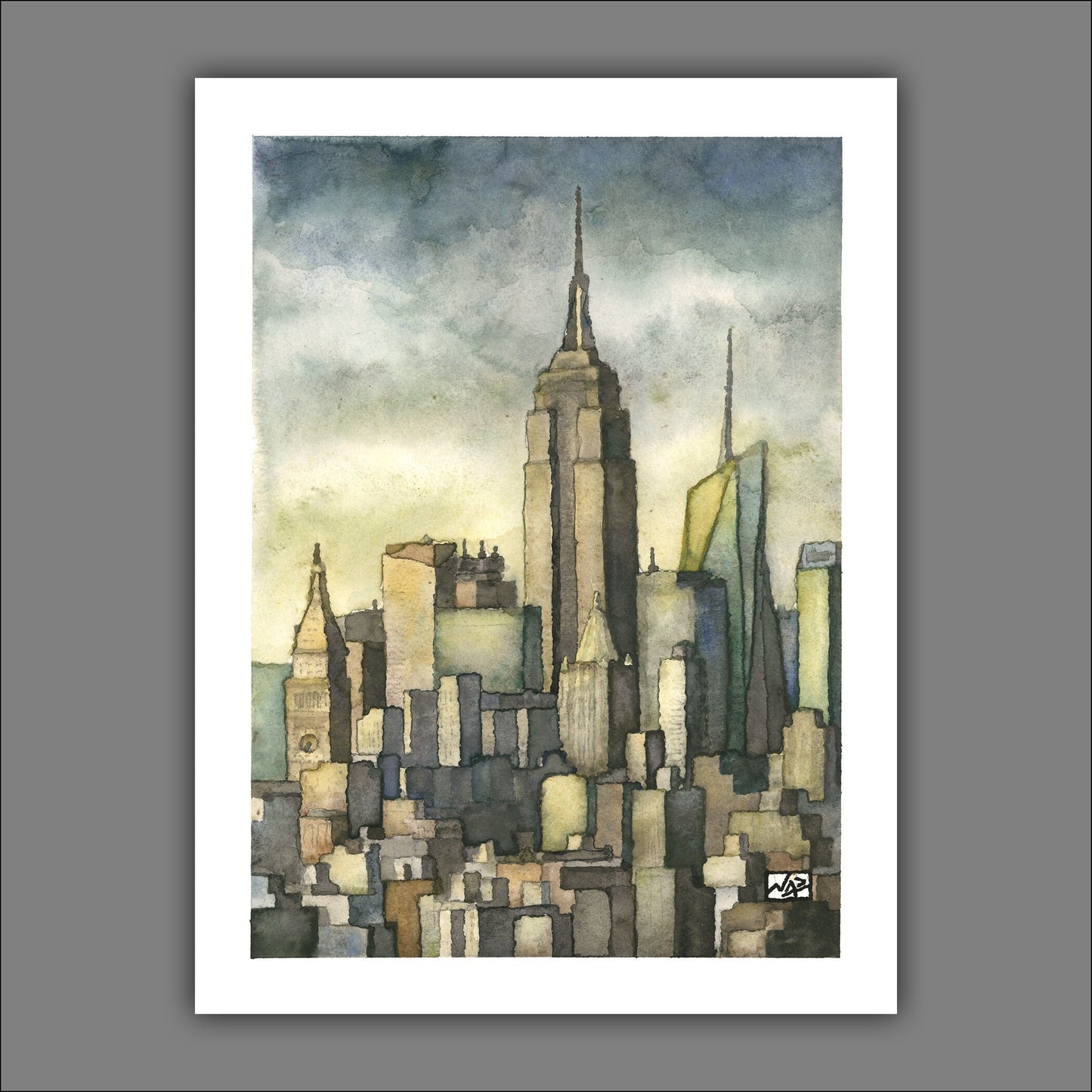 NYC SKYLINE // Ink & Gouache