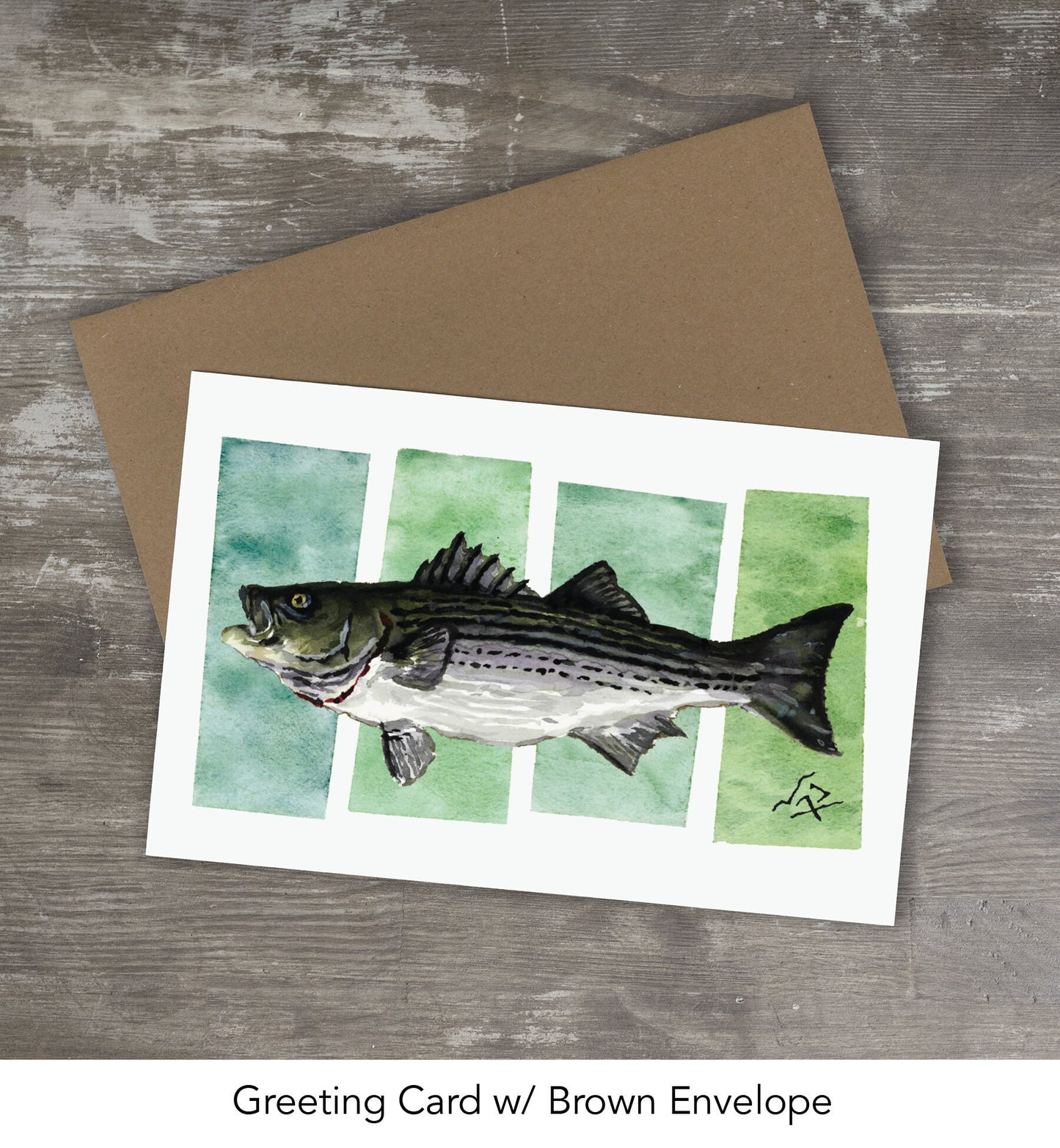 Greeting Card // STRIPED BASS