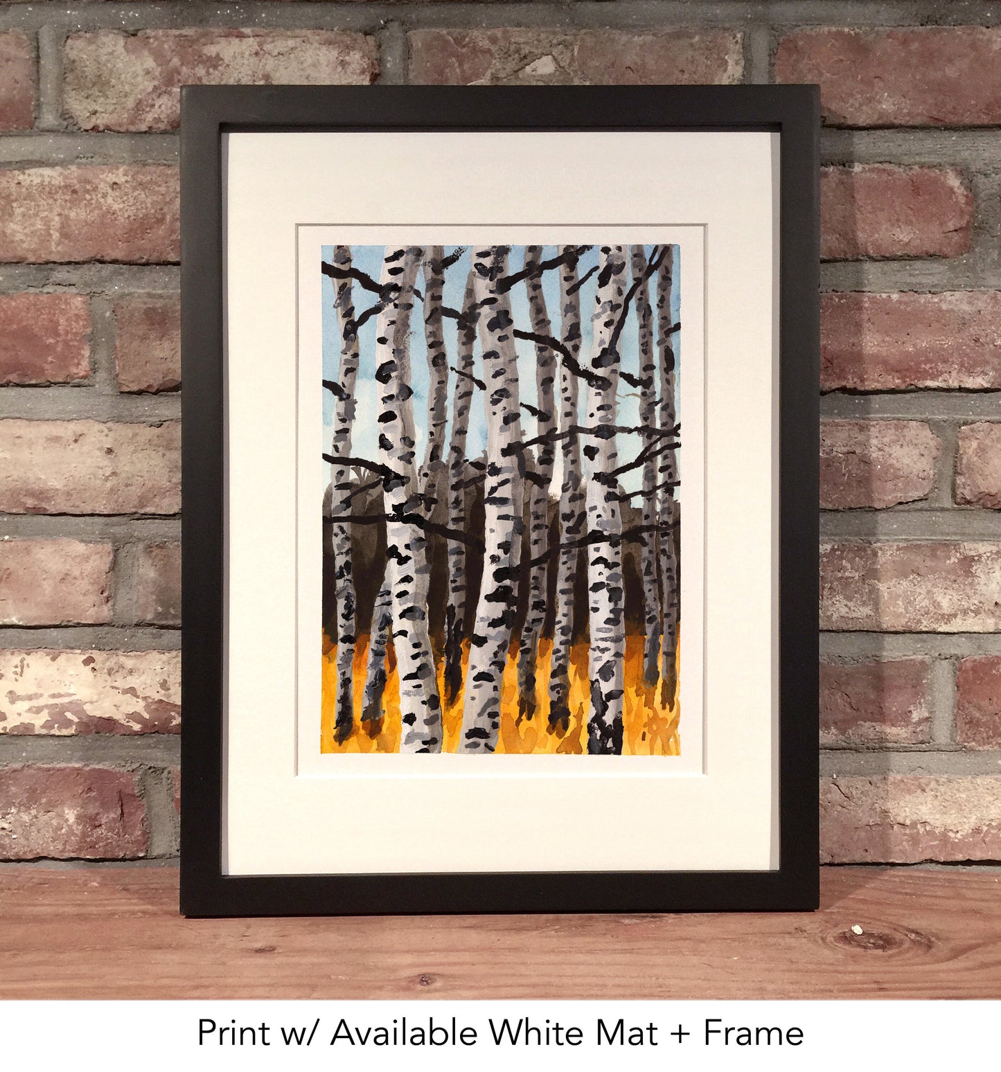 BIRCH TREES // Watercolor and Acrylic