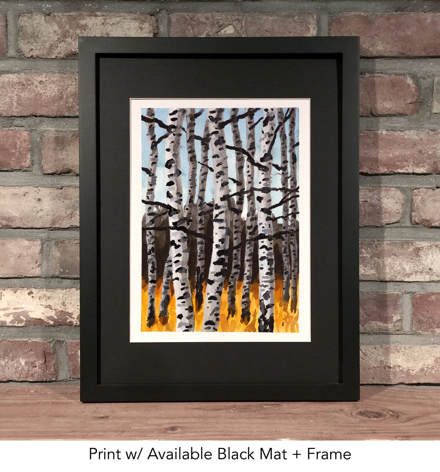 BIRCH TREES // Watercolor and Acrylic