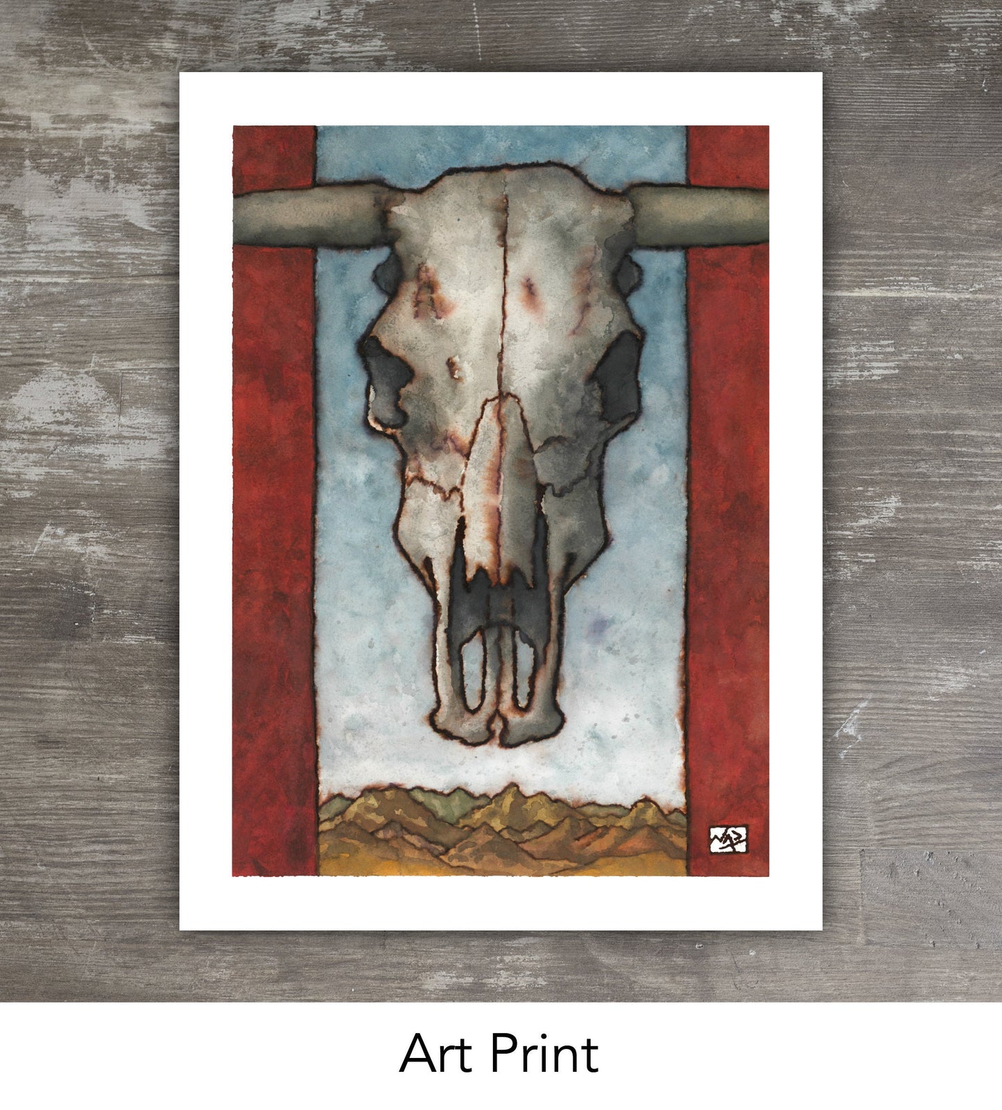 DESERT SKULL // Ink & Gouache