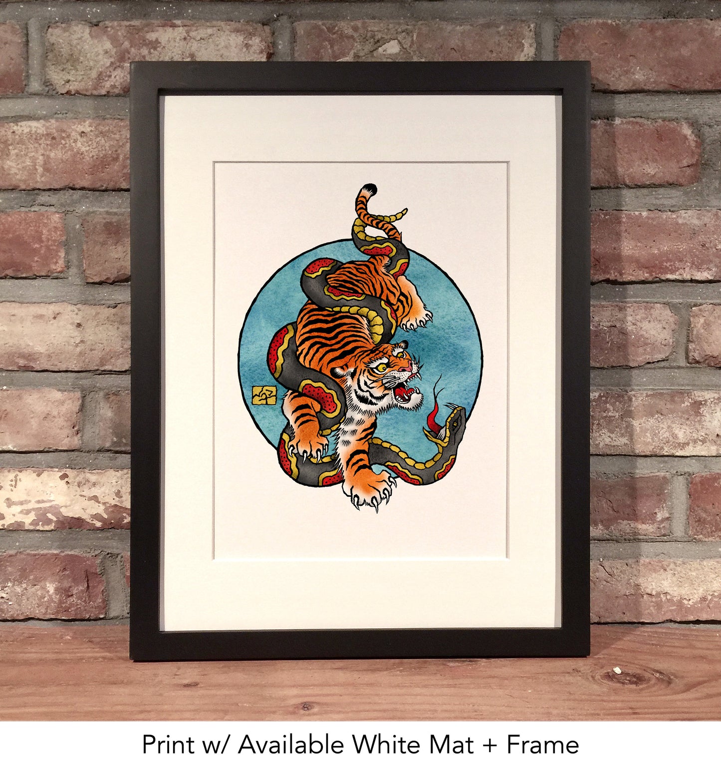 TIGER SNAKE // Digital and Watercolor