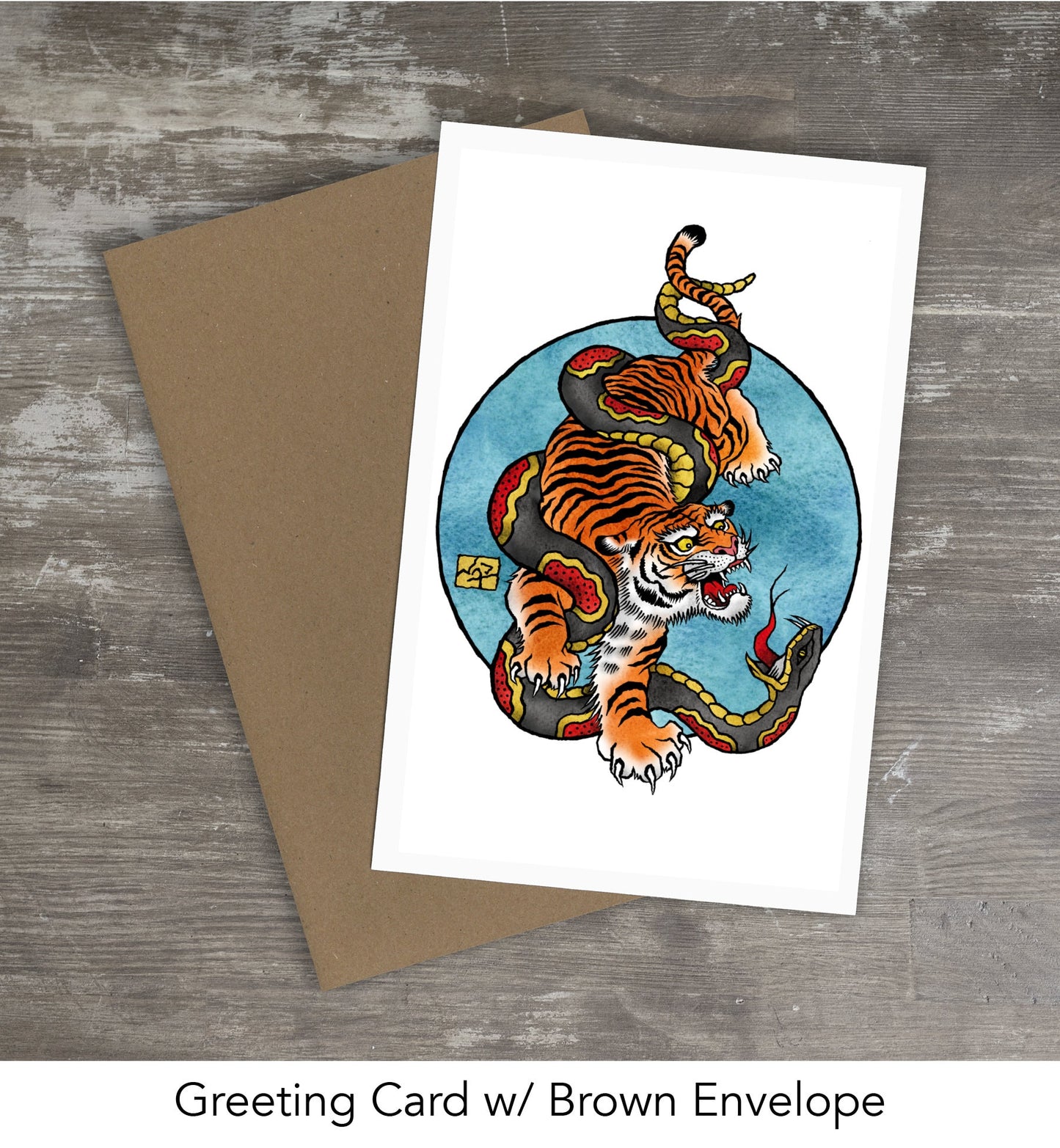 TIGER SNAKE // Digital and Watercolor