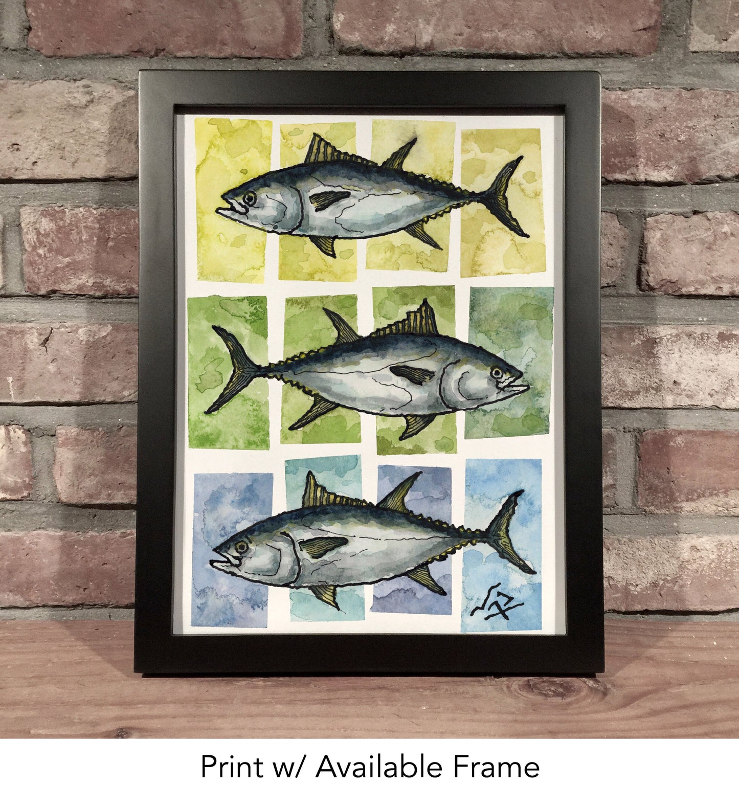 TUNA SQUARES // Ink & Watercolor